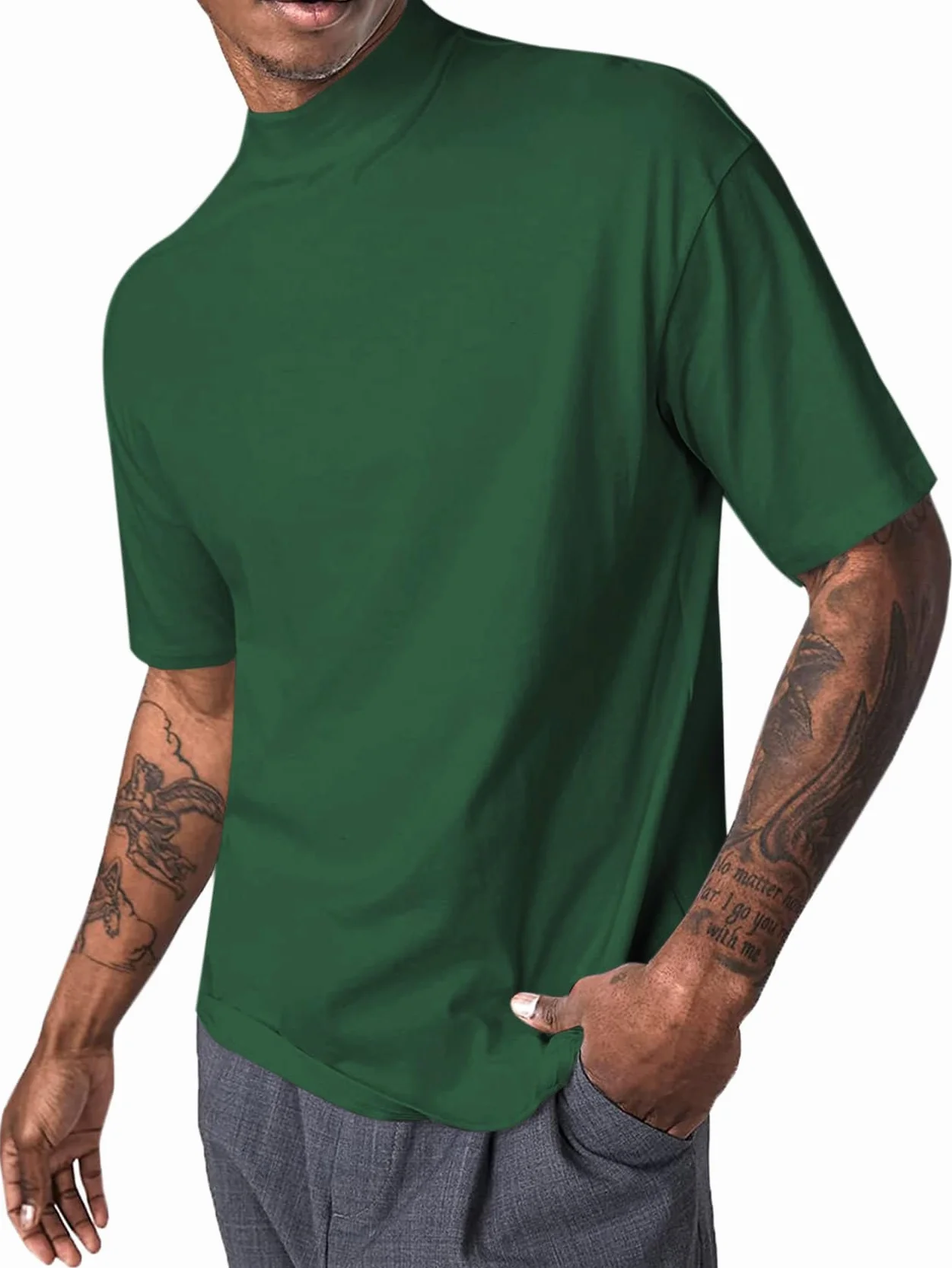 Runcati T-shirty męskie z krótkim rękawem, bawełna, basic, podkoszulek, luźny krój, lekki, solidny sweter top