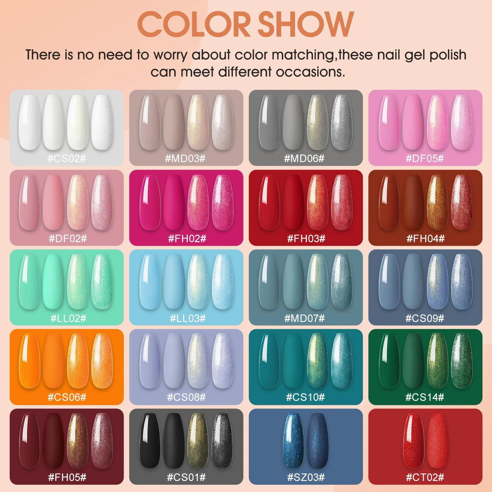 COSCELIA Żelowy zestaw do paznokci z lampą UV 20 kolorów Baza Top Coat narzędzia do manicure