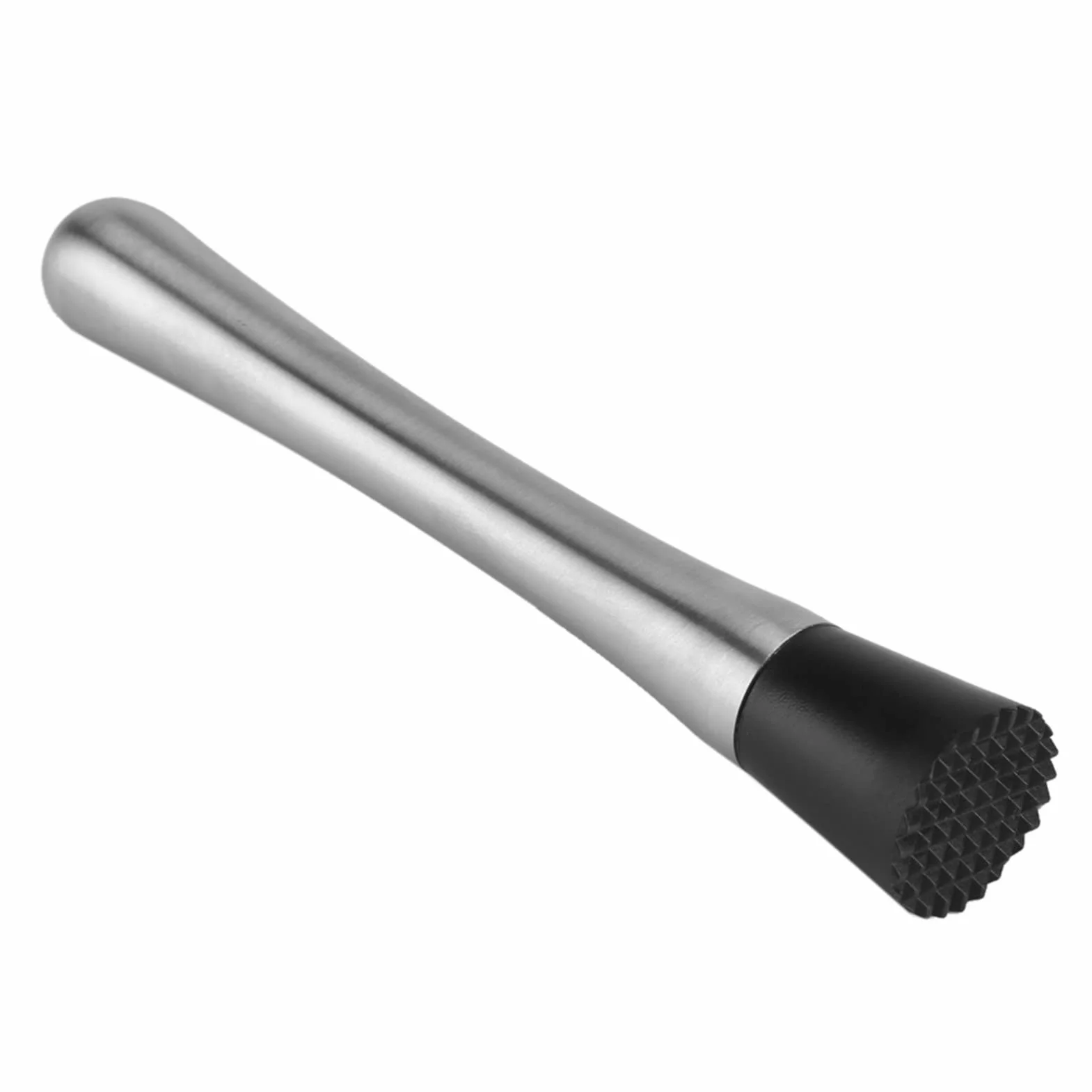 Mieszadło do Koktajli ze Stali Nierdzewnej Bar ze Stali Nierdzewnej Stick Masher Mikser do Owoców do Zestawu Koktajli Zestaw Narzędzi Barowych Narzędzie Barmańskie Srebrny