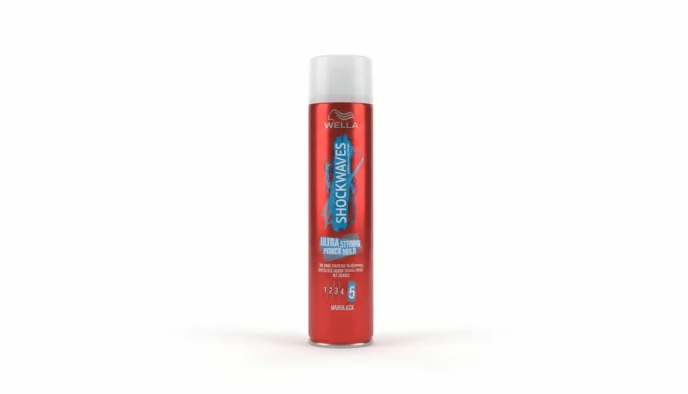 WELLA SHOCKWAVES Ultra Mocny lakier do włosów – spray do stylizacji do 24 h zapewnia bardzo mocne trzymanie – z ochroną przed wilgocią i promieniowaniem UV – 250 ml