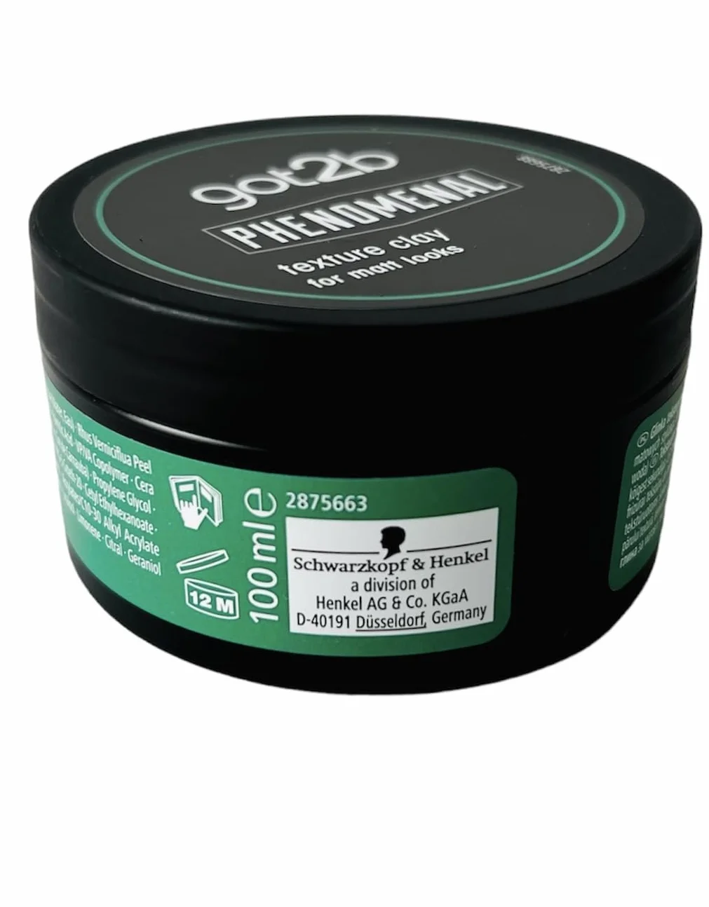 got2b Phenomenal Texture Clay Halt 5 (100 ml), wosk do włosów dla mężczyzn nadaje wyjątkowy matowy styl fryzjerski, nadaje się do krótszych włosów, wegańska formuła