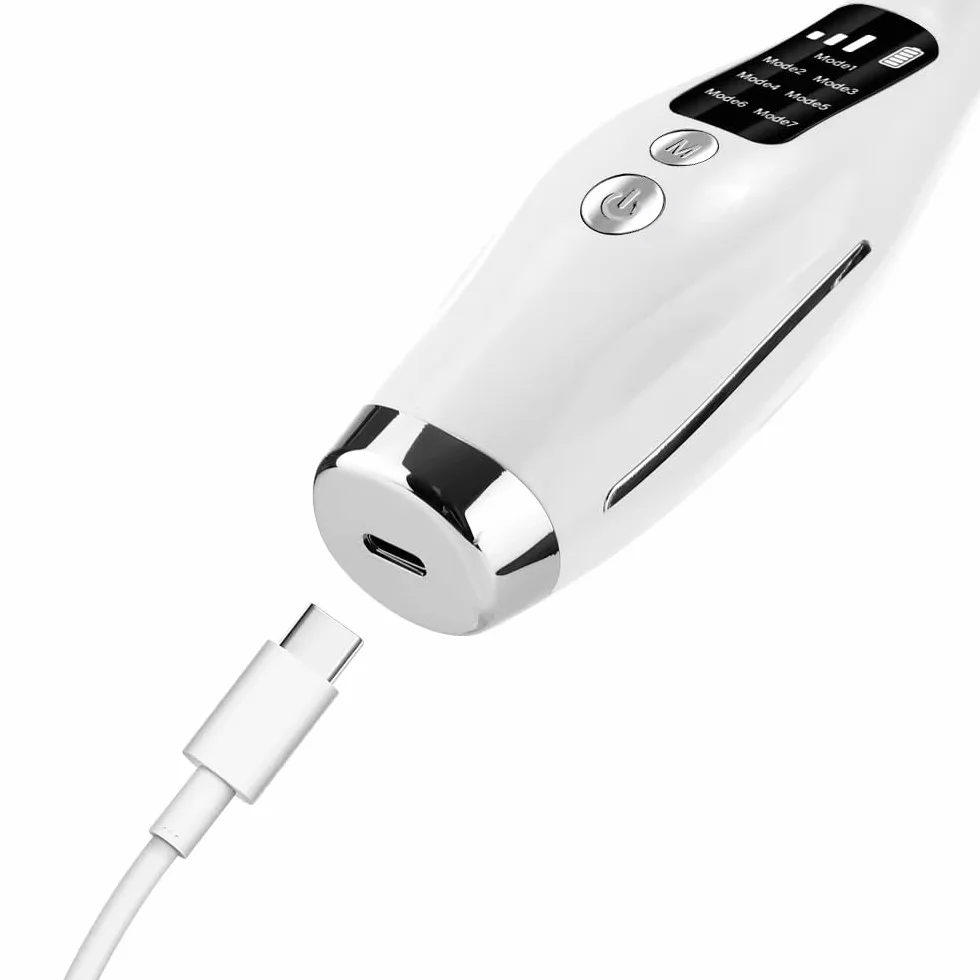 Elektryczny masażer do twarzy Lifting przeciwzmarszczkowy 5℃ Zimna i 45℃ Terapia ciepłem 6 trybów 4 diody LED EMS Gua Sha