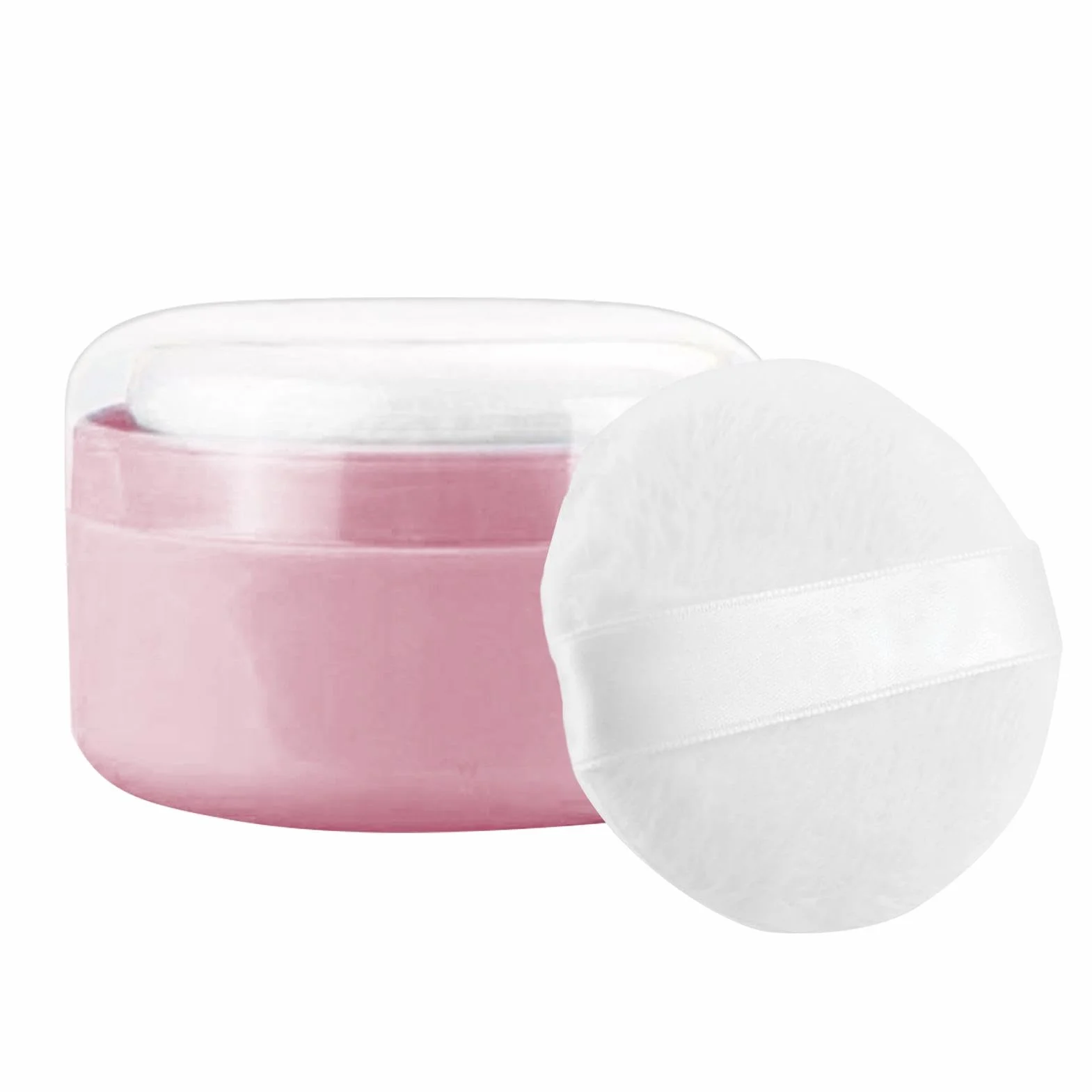 Baby Powder Container With Puff, Kids Talcum Storage Box, After-Bath Body Powder Case, Portable Container For Beach, Travel, Home Use, 3.54x3.54x2.36 Inches