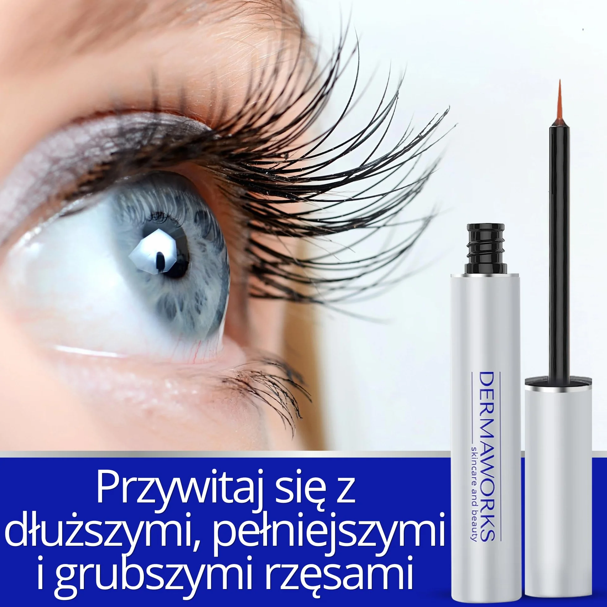 JAK WIDZIANY W VOGUE Spectaculash Advanced Serum do wzrostu rzęs, Lash Enhancer, Odżywka, Rosną długie i gęste rzęsy Naturalnie od DERMAWORKS (XL - 8ml)
