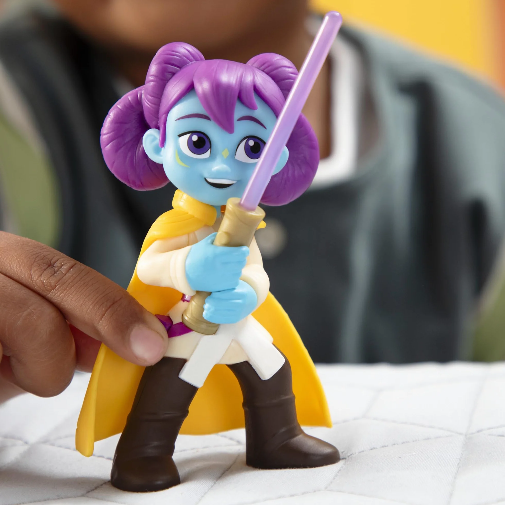 Hasbro Star Wars, Pojedynek z mieczem laserowym Pop-up Lys Solay i Droid Trening, zabawki Star Wars w skali 10 cm dla chłopców i dziewcząt