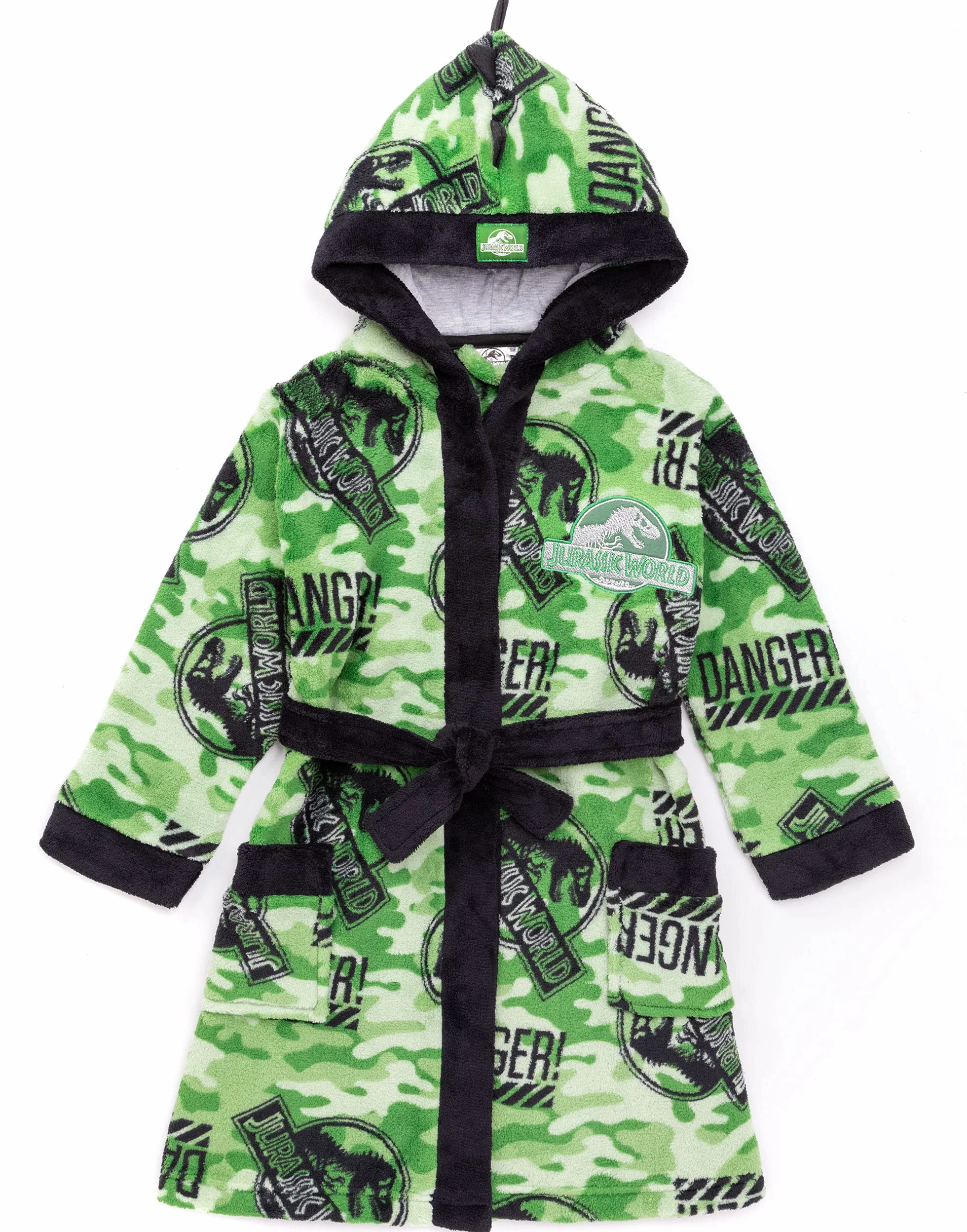 Jurassic World Dressing Gown Boys Dzieci Camo T Rex PJS Szlafrok Szlafroki