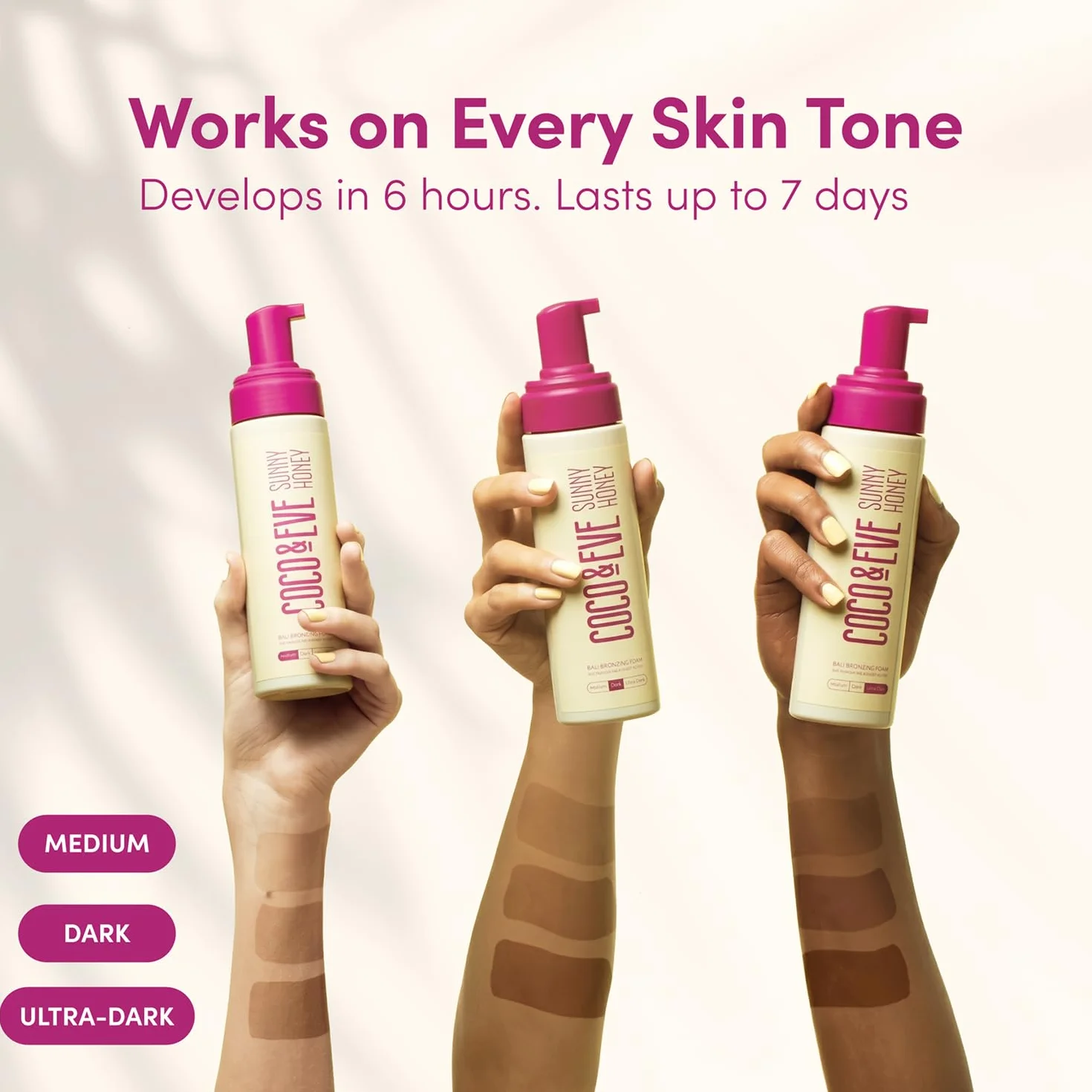 Coco & Eve Sunny Honey Samoopalacz w piance mus ultra ciemny naturalna opalenizna nawilżająca antycellulitowa