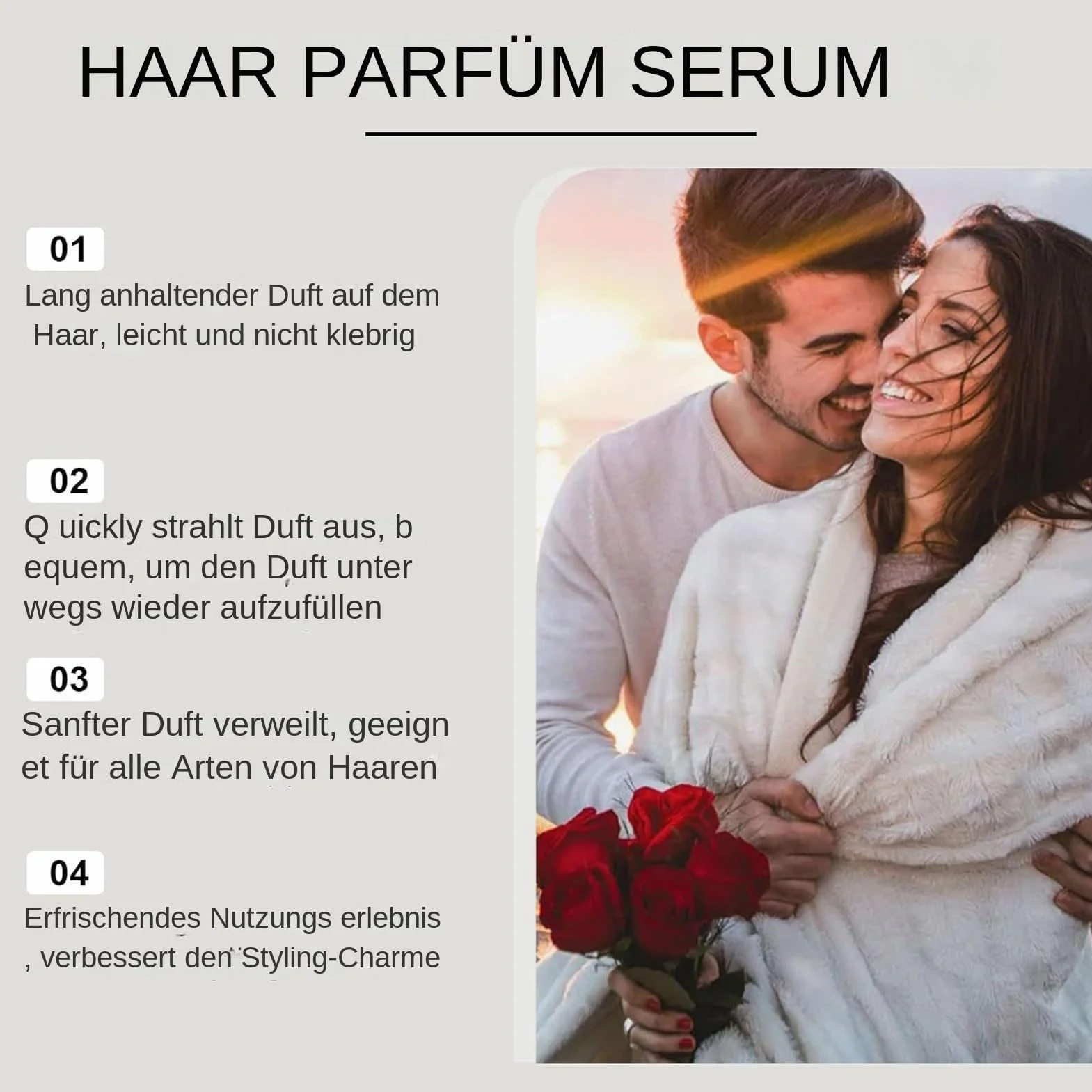 Perfumy do włosów, pielęgnujące, zapach – długo utrzymujący się zapach w sprayu dla kobiet, nastolatków, w podróży, na lato