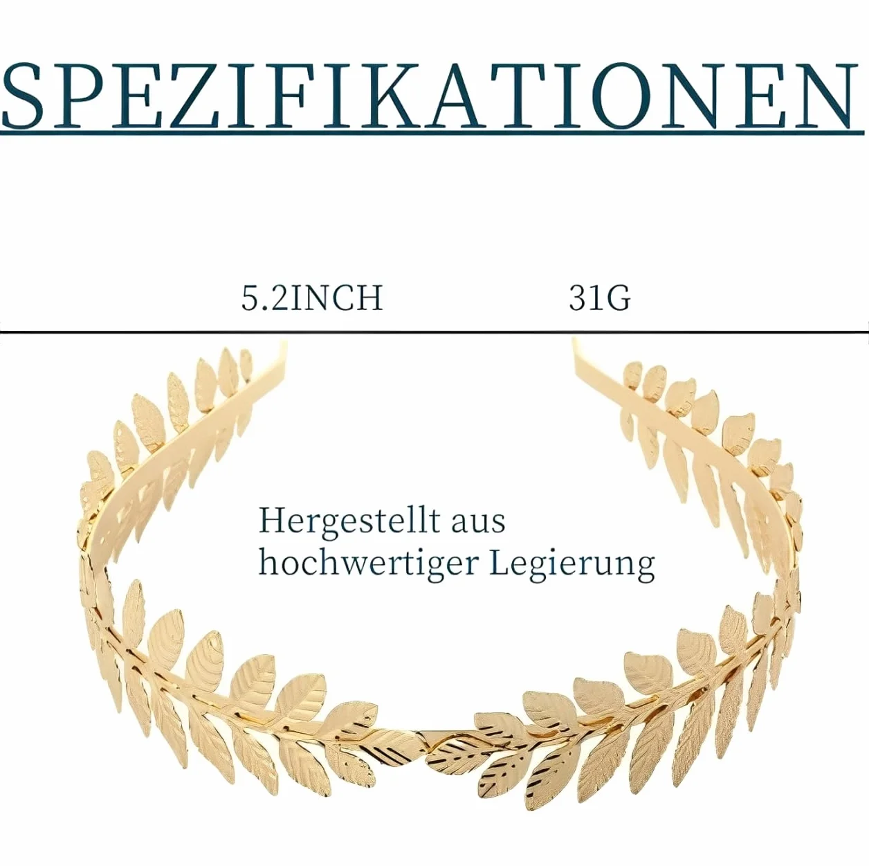 Opaska do włosów dla kobiet , złota ozdoba na głowę, dla panny młodej, dla dziewcząt, wieniec laurowy, ozdoba do włosów, złota ozdoba na wesele, styl boho, liść