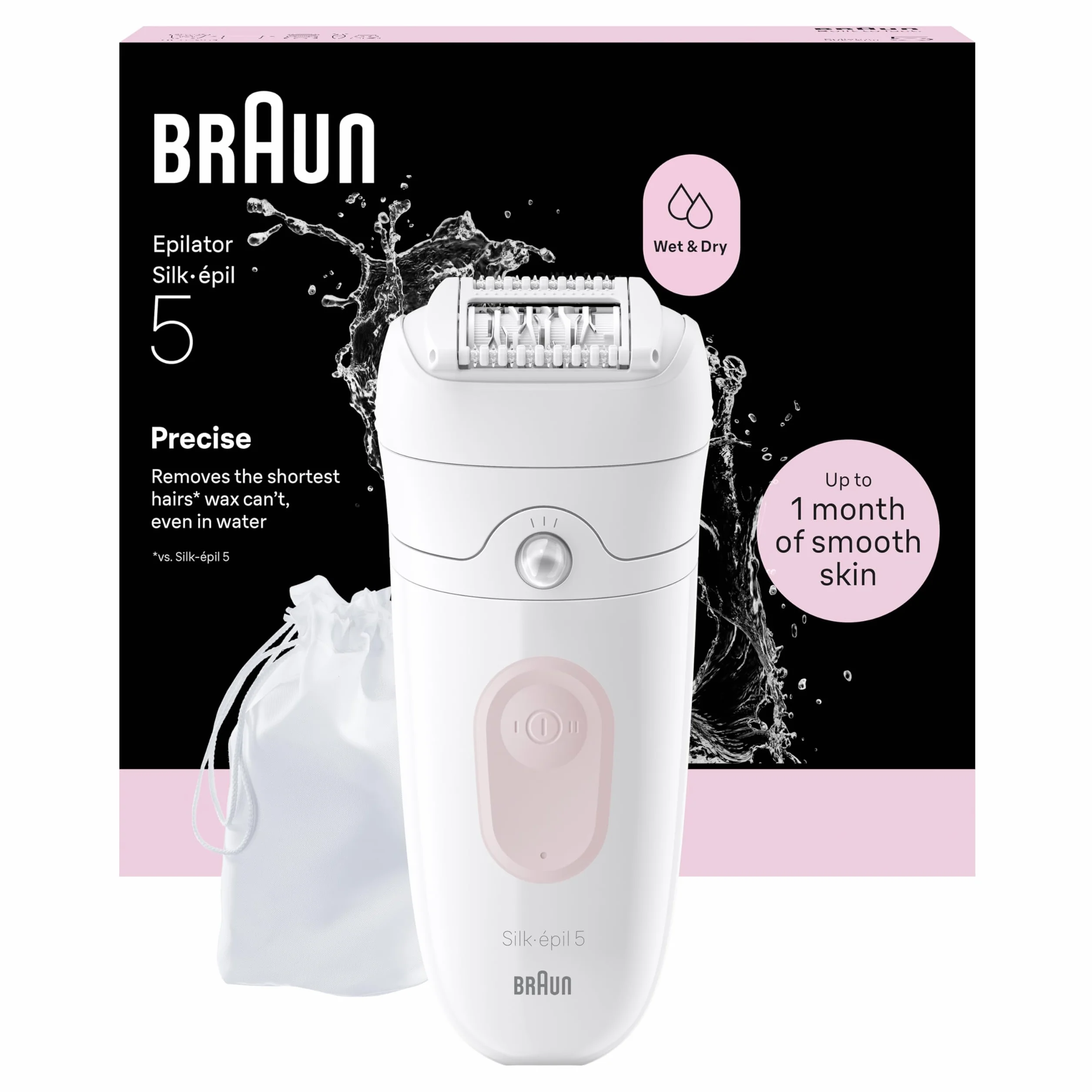 Braun Silk·épil 5 Depilator Na Mokro I Sucho, 5-011, Różowy