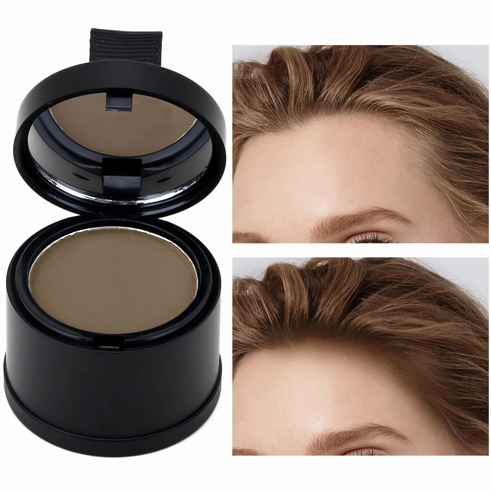 Boobeen Hairline Powder Hair Root Touch-Up Quick Cover Thin Hair, cień do włosów błyskawicznie maskujący wypadanie włosów, odpowiedni do siwych włosów