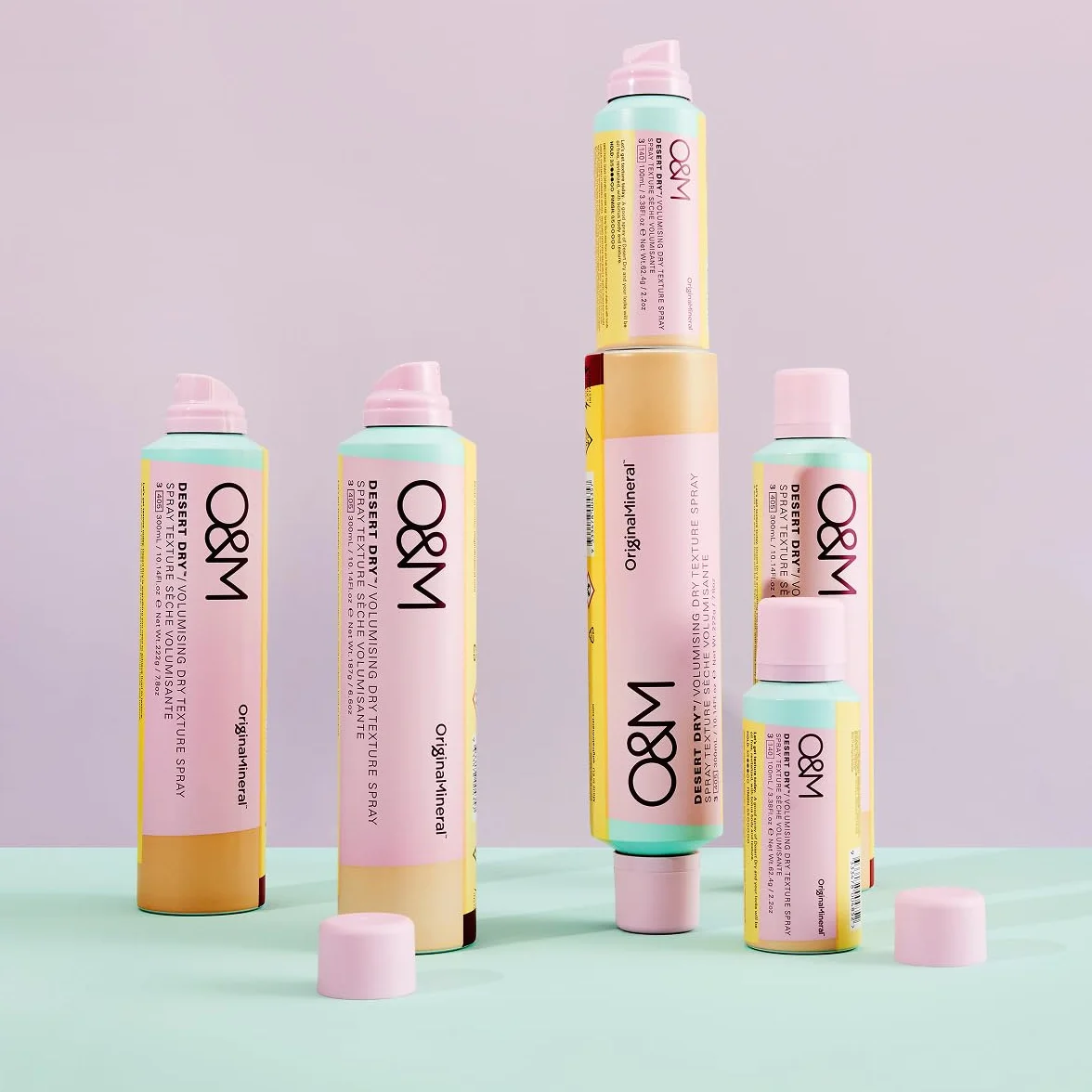 O&M Desert Dry Volumising Dry Texture Spray (300ml) - Zwiększanie objętości dla korzenia o elastycznej przyczepności - Spray teksturujący i pochłaniający olej - Bez siarczanów i silikonów - Certyfikat