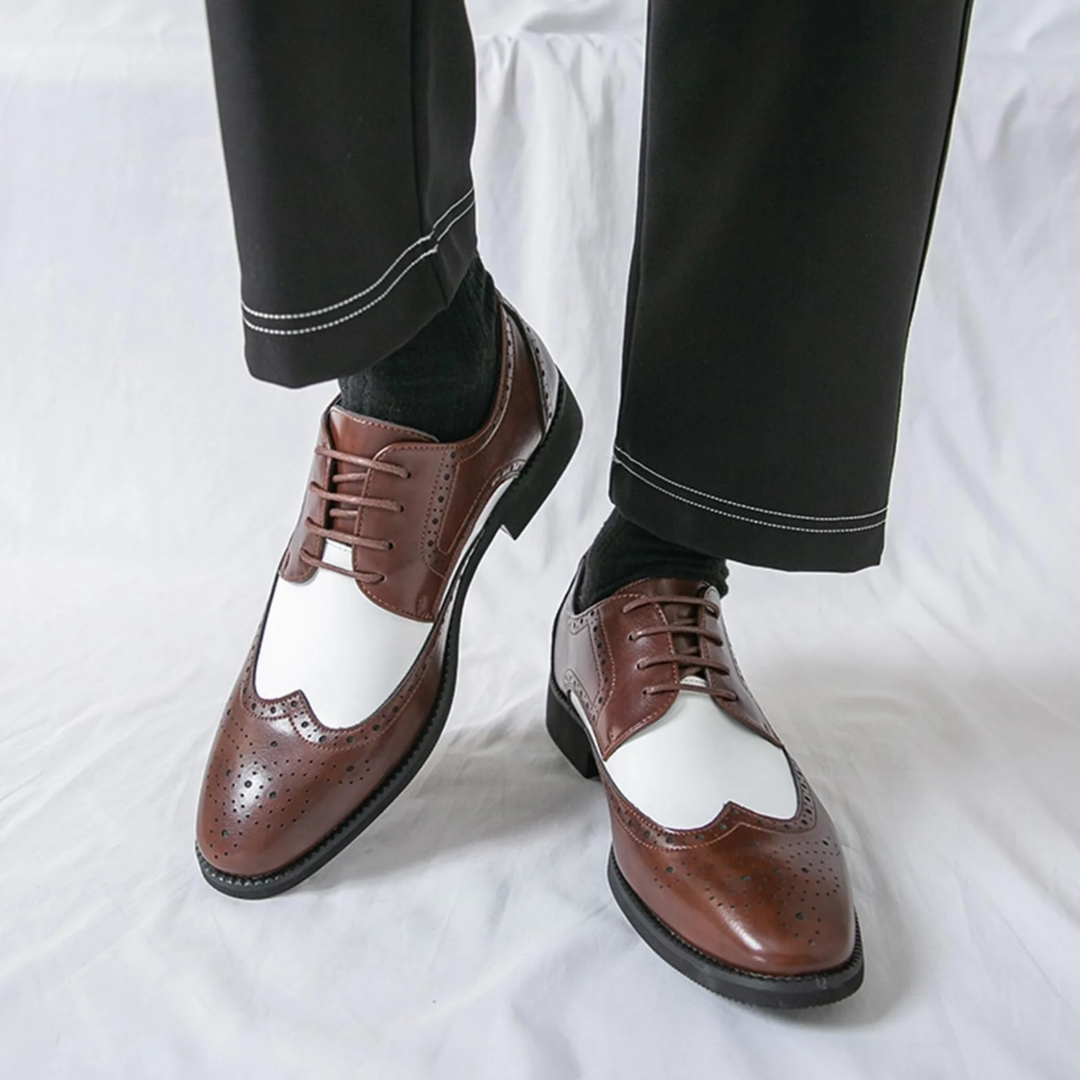 Męska sukienka sznurowane półbuty Fashion Business Oxford buty