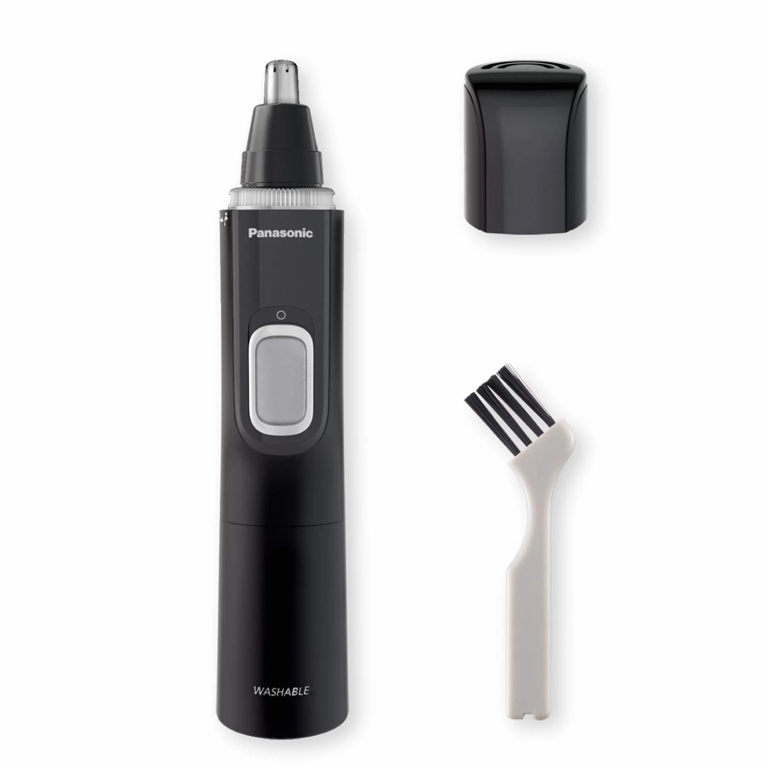 Panasonic ER-GN300 trymer do zarostu, nosa i uszu (silnik o wysokim momencie obrotowym, ostrze z 2 krawędziami tnącymi, zasilanie bateryjne), czarny