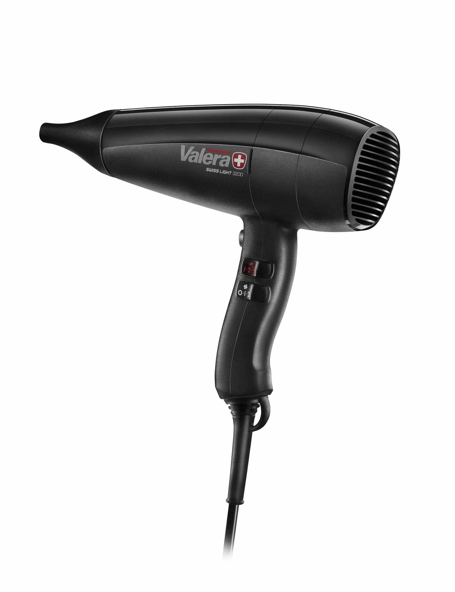 Valera Swiss Light 3200, profesjonalna suszarka do włosów, lekka i ergonomiczna, 1600 W, Czarna