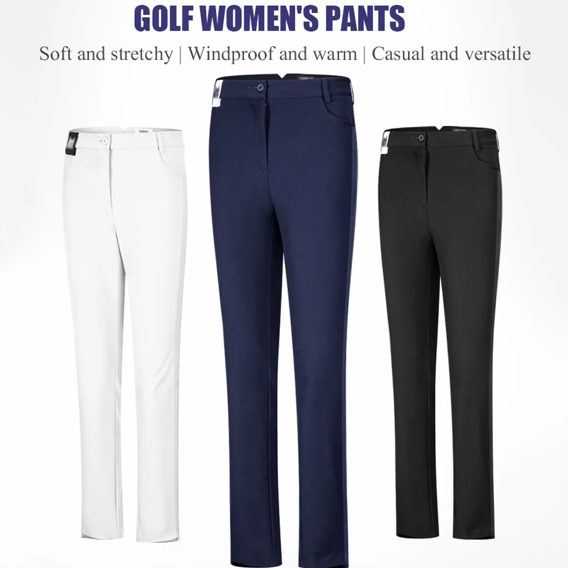 Damskie spodnie golfowe letnie lekkie rozciągliwe dopasowane szybkoschnące spodnie wizytowe swobodne robocze do kostek