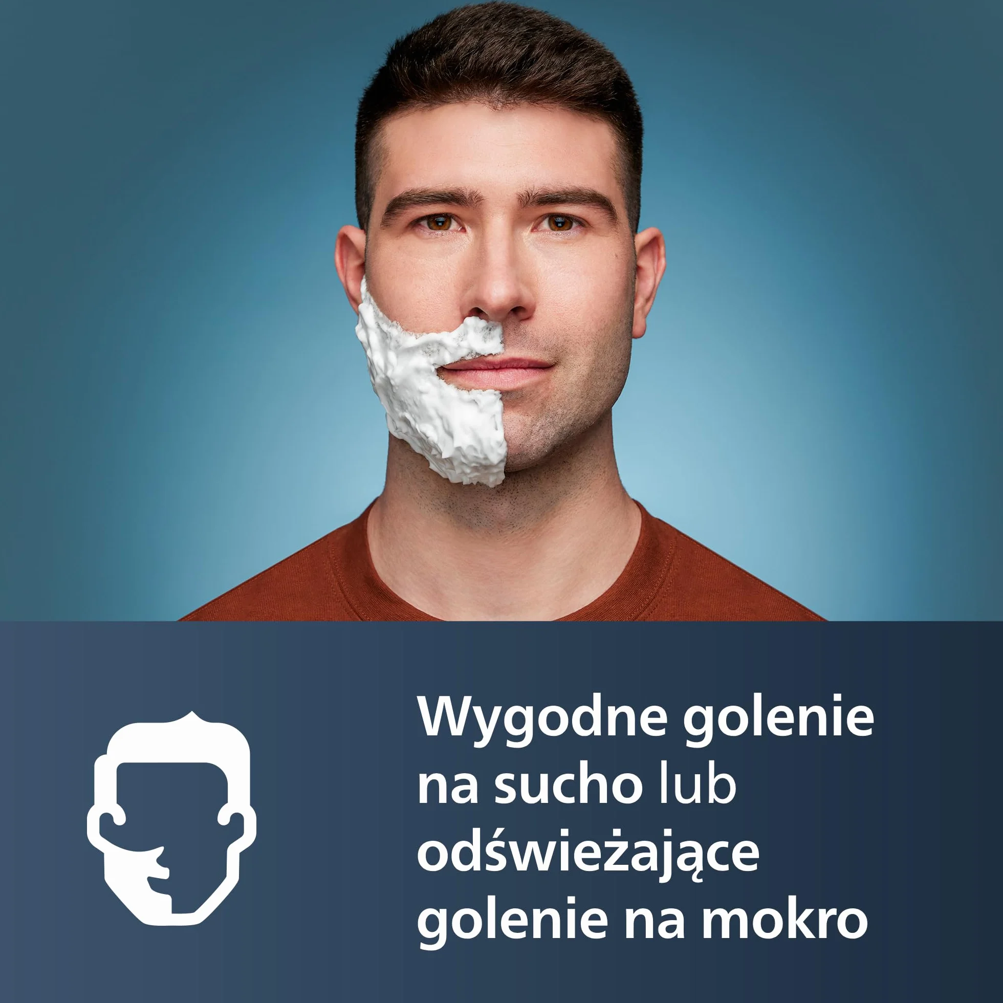 Przenośna golarka Philips, golarka elektryczna na mokro i sucho, system ostrzy ComfortCut, ruchome głowice 3D, kompaktowa konstrukcja, wydajny akumulator, model PQ888/06