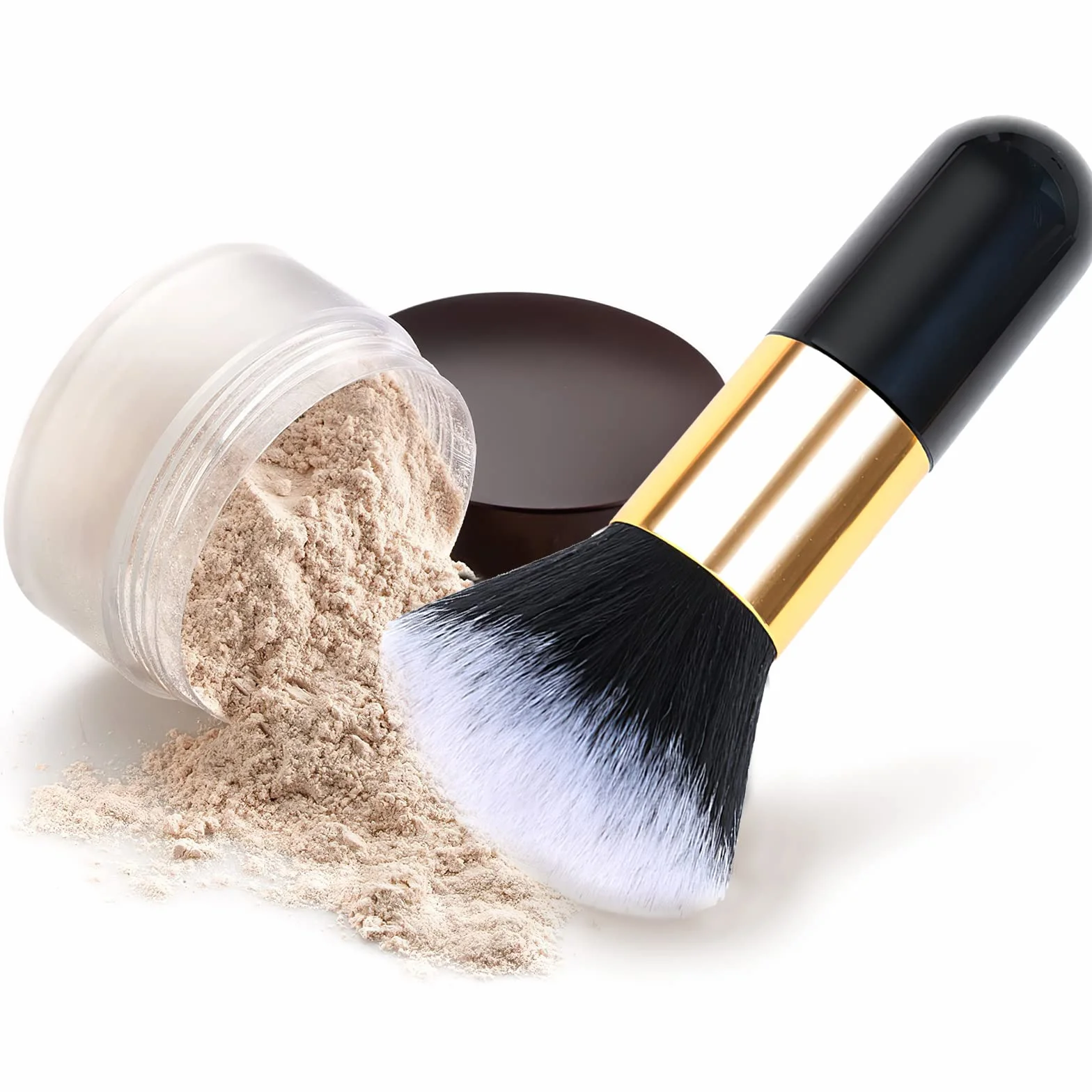 Pędzel do makijażu pudru, pędzel do różu, duży pędzel do twarzy do pudru lub wyciskanego pudru, pędzel bronzer z włóknami pluszowymi