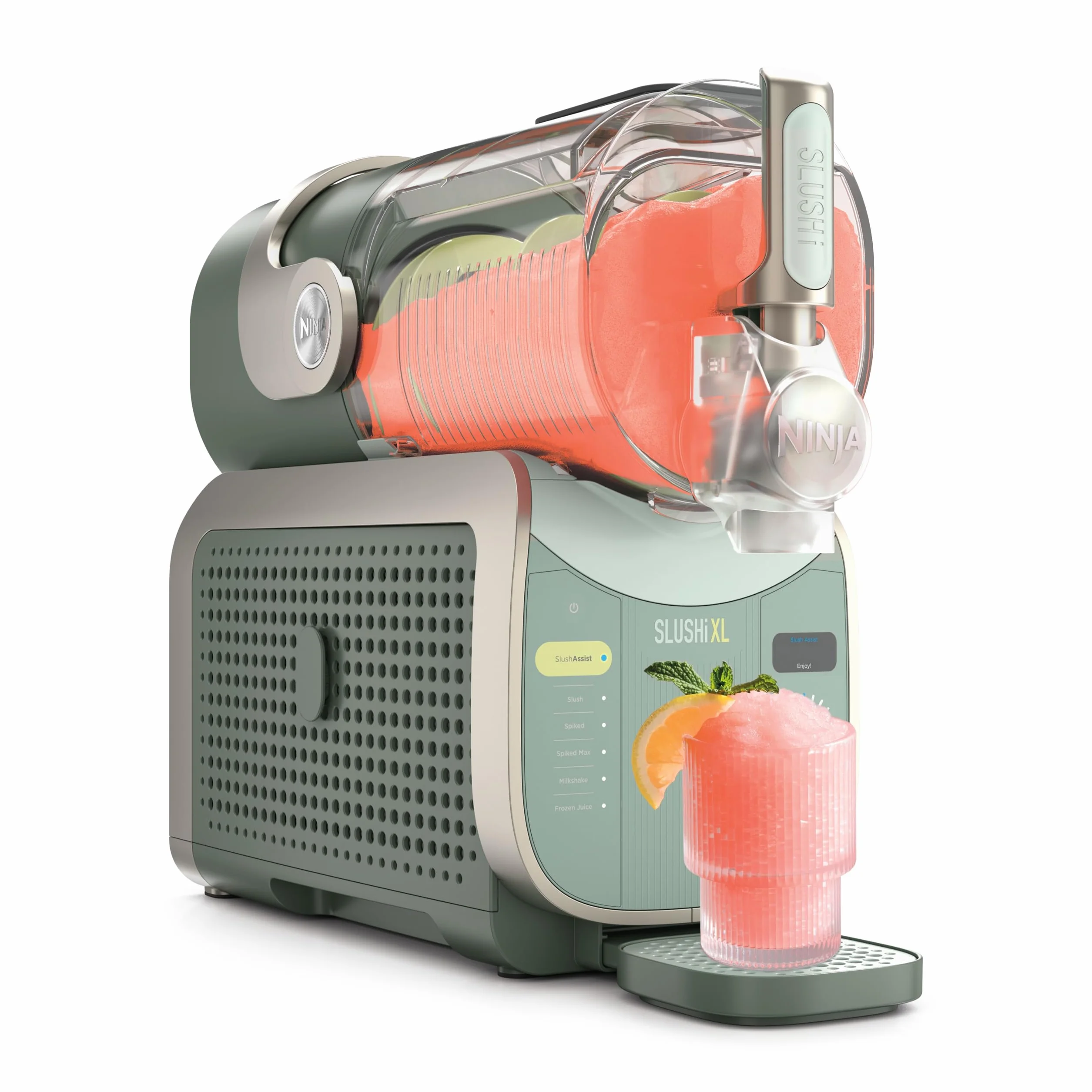 Ninja SLUSHi XL wielofunkcyjna maszyna do mrożonych napojów z technologią SlushAssist, Bardzo duża pojemność 3,7l (maks. napełnienie 2840ml), Przygotuj slushie, mrożone koktajle itp. Zielony FS601EUGN