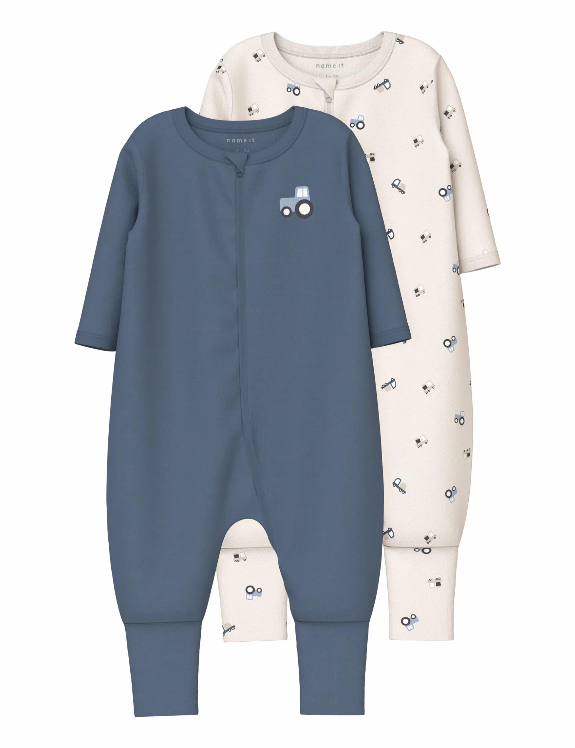 Nbmnightsuit 2P Zip Ff Jet Tractor Noos, Jet Stream, 80