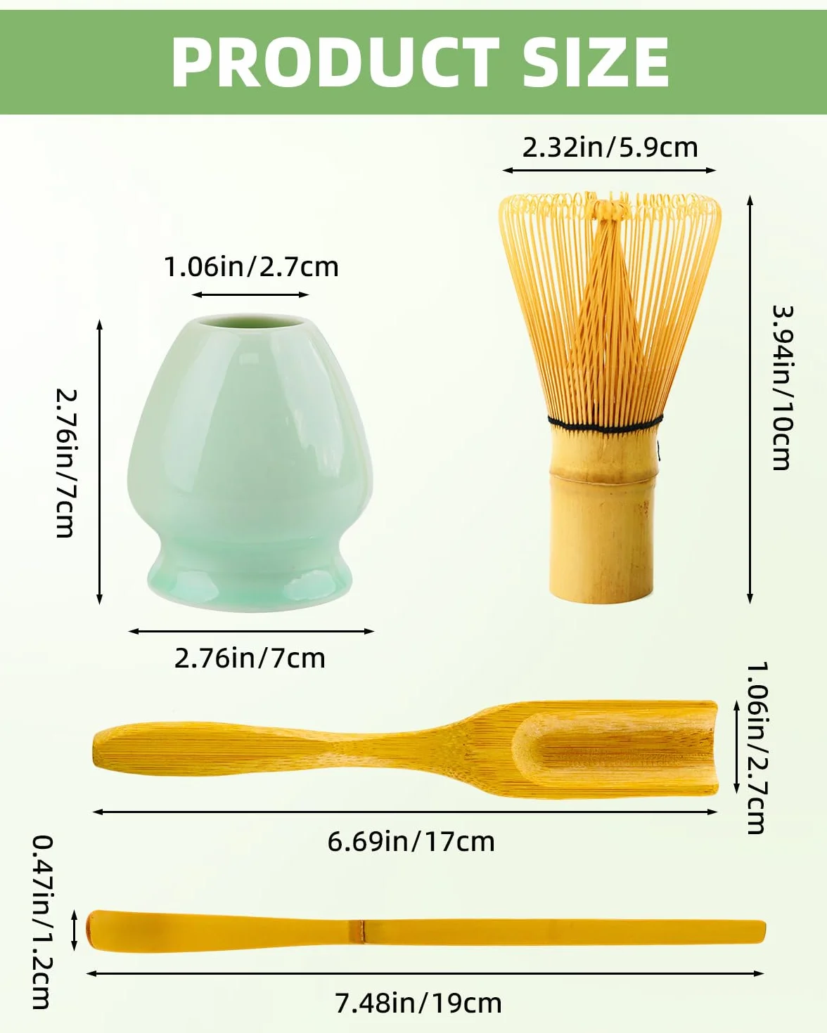 Zestaw Matcha, zestaw do herbaty Matcha dla 4 osób, miotełka do Matcha, zestaw Teanagoo Matcha, zestaw do herbaty Matcha, zestaw do herbaty Matcha do przygotowania śniadania/Matcha Latte