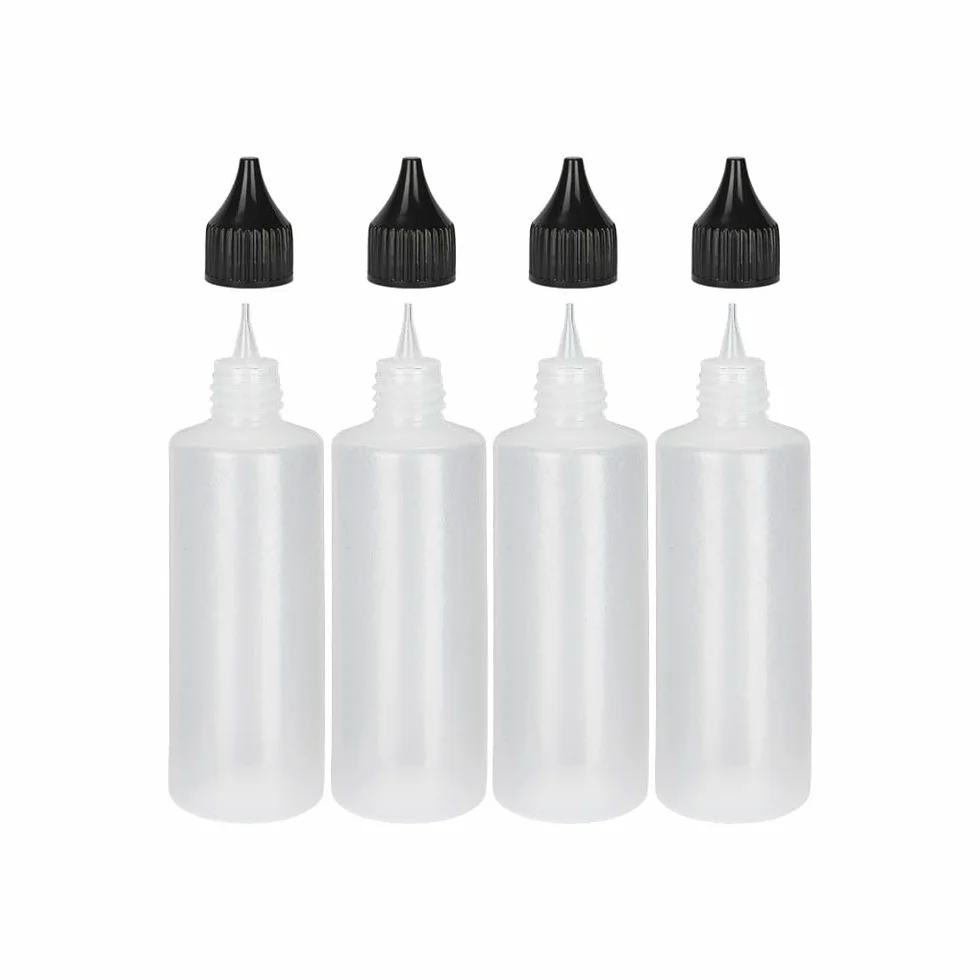 Ideen mit Herz Puste butelki, rozmiar podróżny, po 90 ml każda, średnica 3,7 cm, wysokość 12,5 cm, opakowanie 4 sztuki