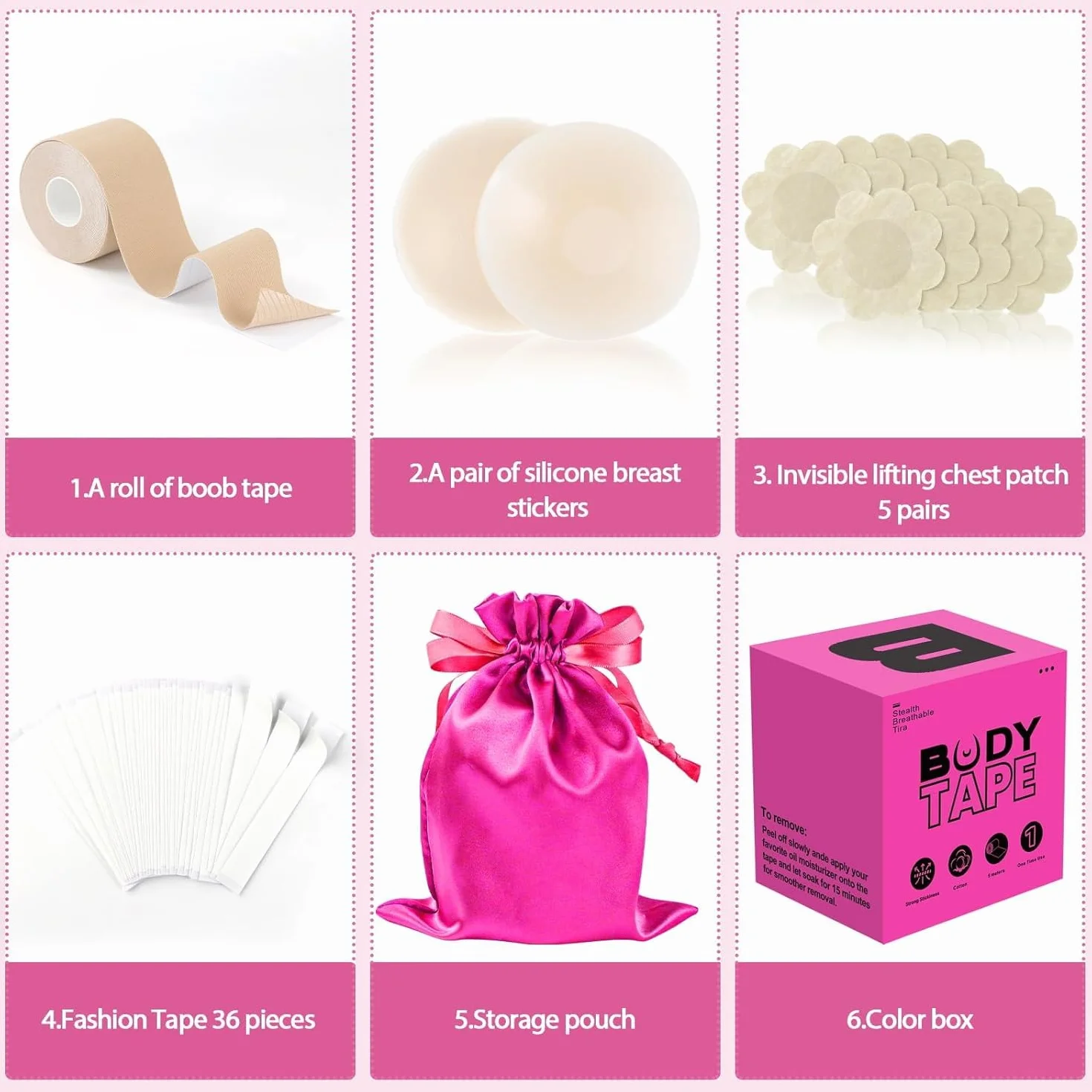 Boob Tape, Boobtape Lift Tape, Invisible Breast Support Self-Adhesive Bra Tape,Waterproof Sweat-Proof Bob Tape for Large Breasts Lift A-G Cup（Nude）