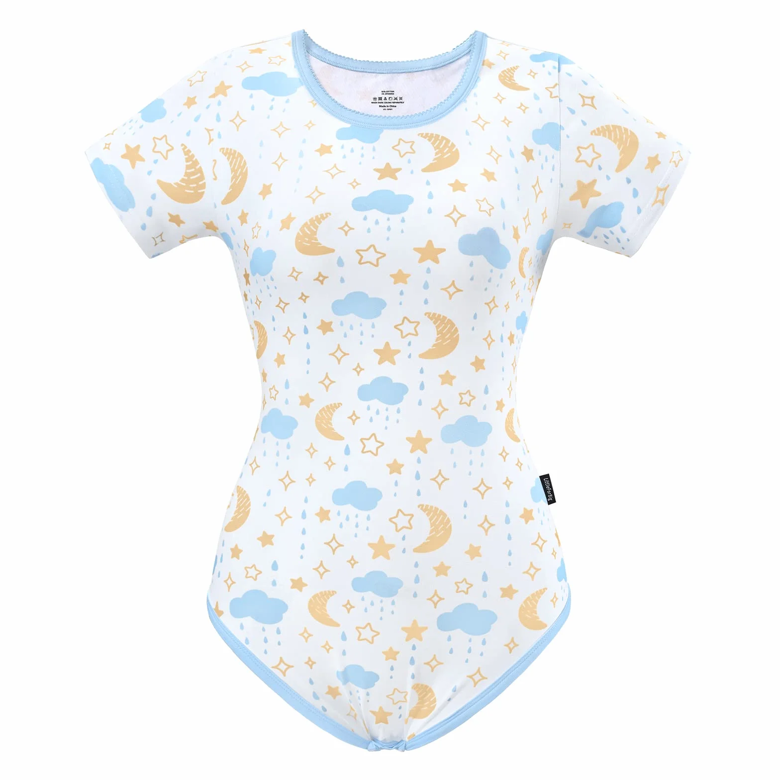 LittleForBig Bawełniany śpioszki Onesie Piżama Bodysuit - Vintage Dobranoc Bodysuit