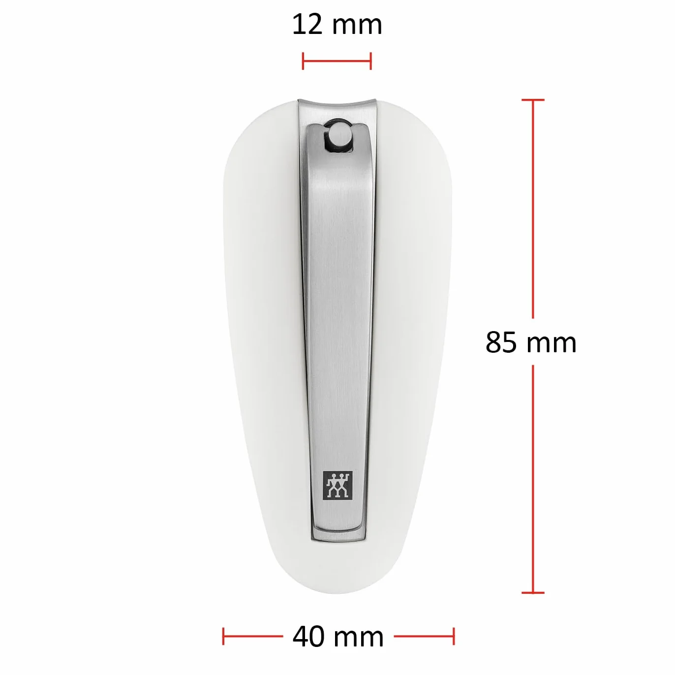 ZWILLING Obcinacz do paznokci (z pojemnikiem na paznokcie, silna dźwignia, lekko zakrzywiona, precyzyjna krawędź tnąca), premium, biały, 85 mm