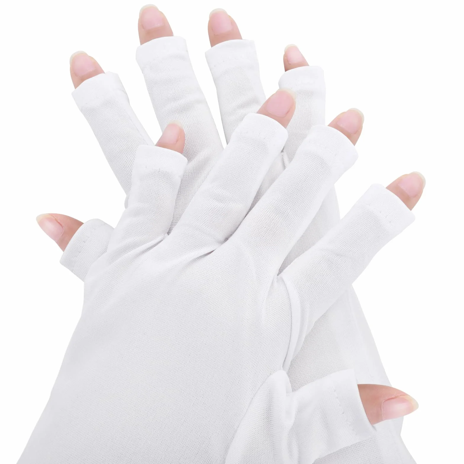 TIESOME UPF50+ rękawice ochronne UV do żelowych paznokci i rąk bez palców - profesjonalny manicure