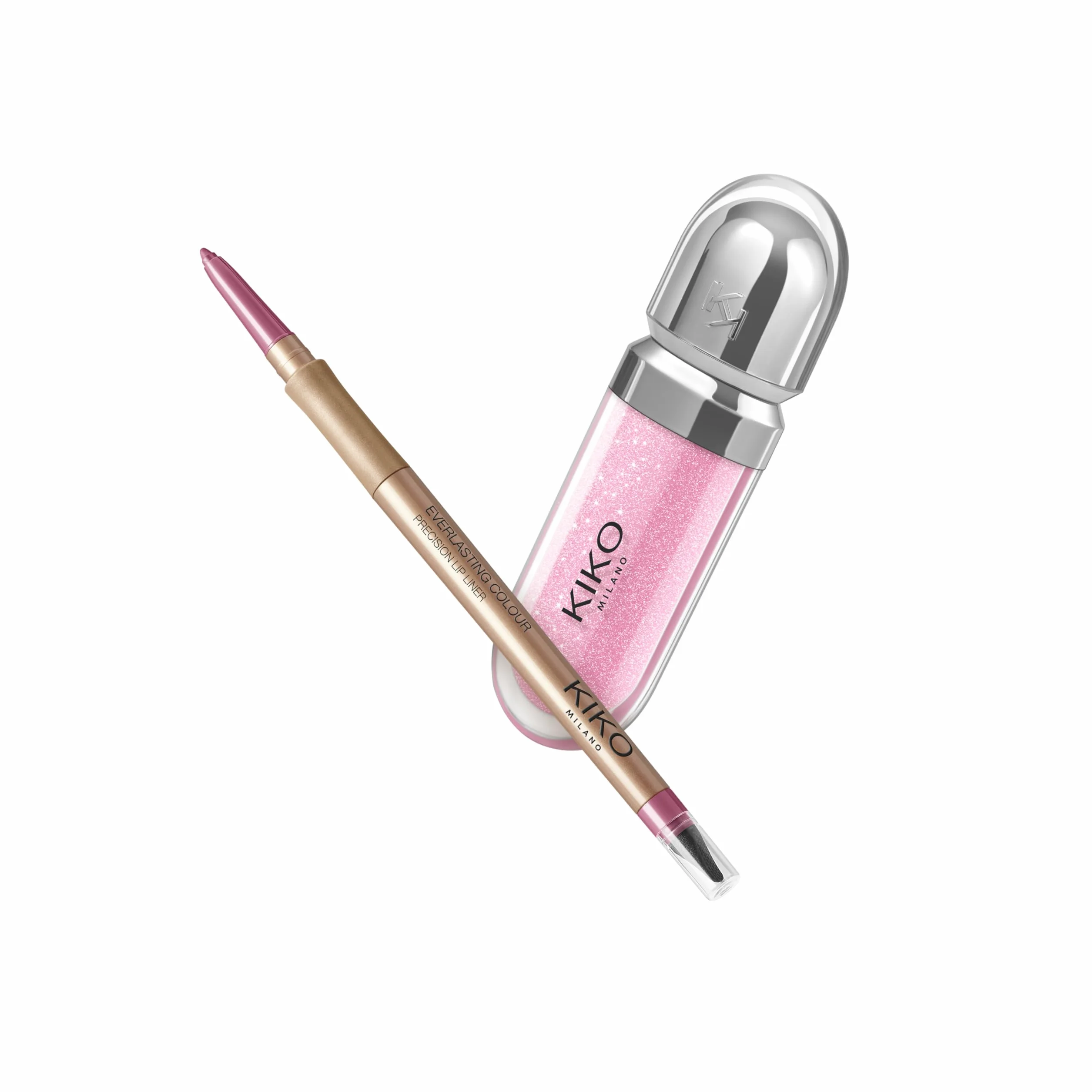 KIKO Milano Lip Combo Set 02, Zestaw Do Ust: Nawilżający Błyszczyk I Konturówka