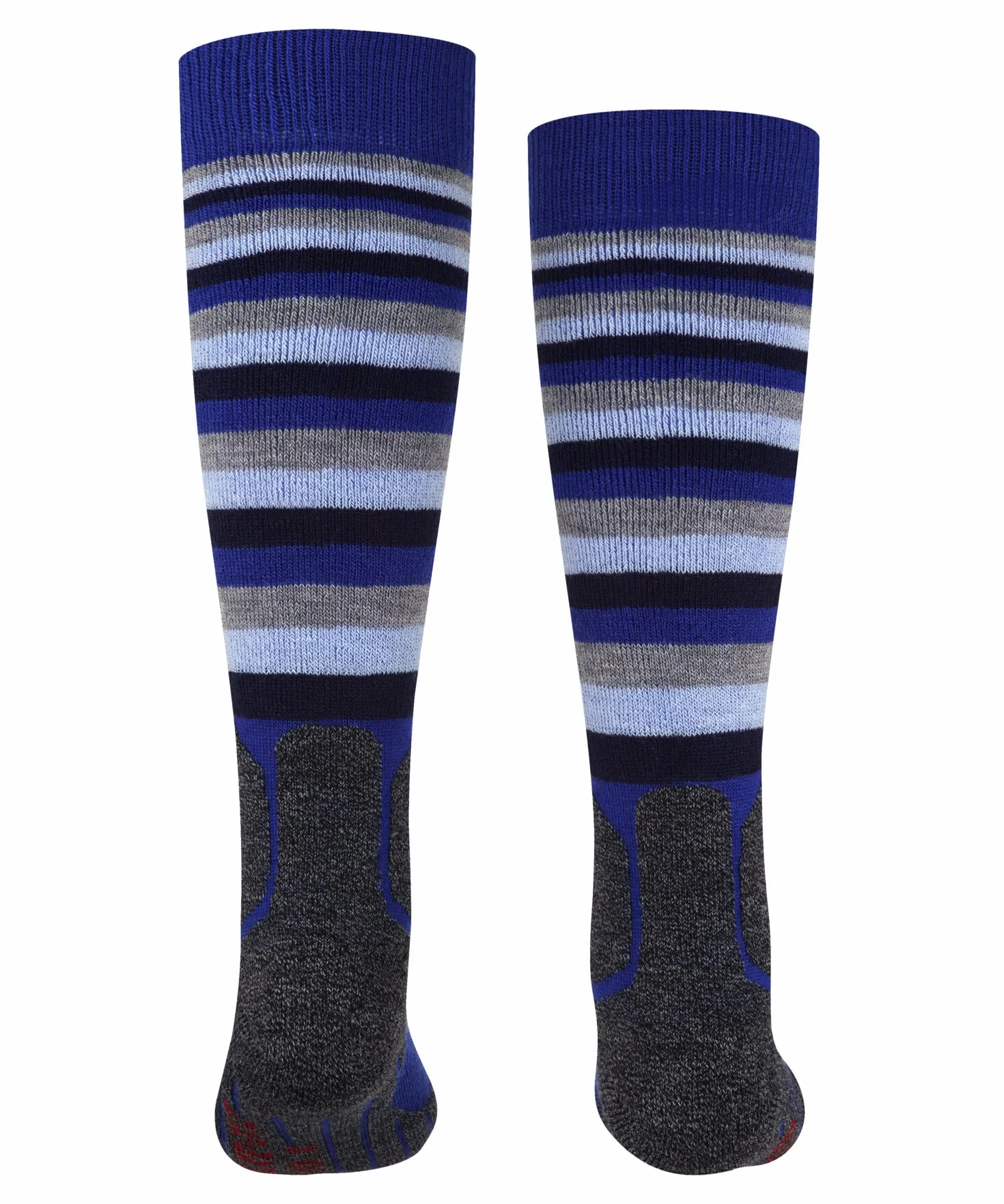 FALKE Uniseks - dzieci Skarpety narciarskie SK2 Intermediate Stripes K Kh Wełna ciepłe grube 1 Para, Niebieski Yve 6714, 31-34