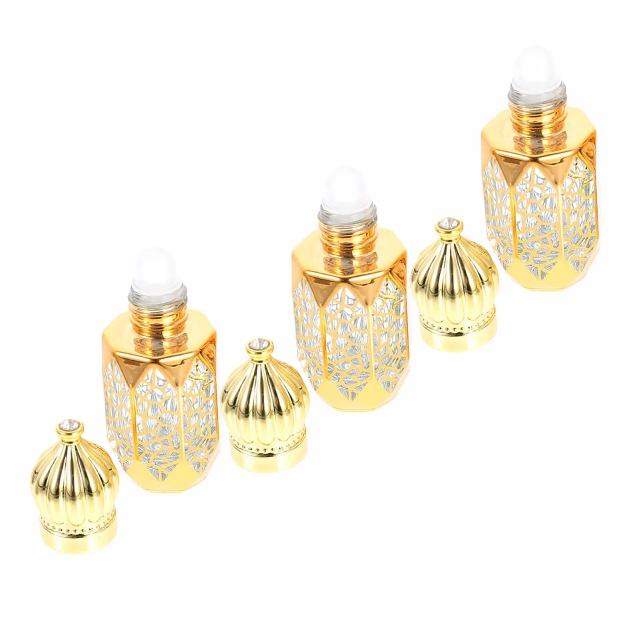 minkissy 9 Butelkowanie olejków eterycznych arabskie butelki perfum niezbędne butelki obrotowe próbki butelek wystrój vintage szklany wałek do olejków eterycznych butelka rolkowa wdzięk