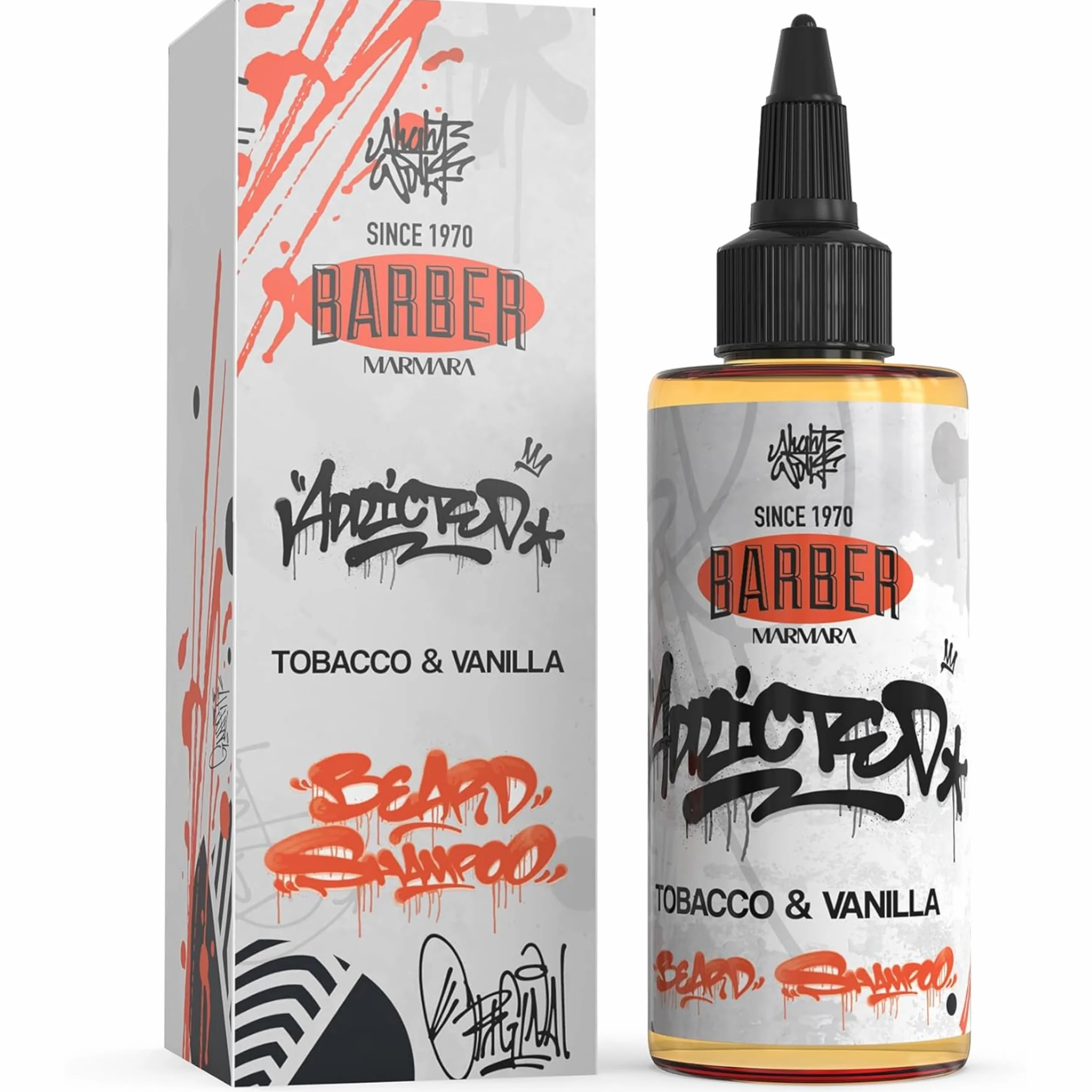Barber Marmara Tobacco & Vanilla szampon do brody dla mężczyzn 100 ml | mydło do brody, twarzy i włosów | męska pielęgnacja brody przeciw łupieżowi i swędzeniu | Barbershop szampon do brody | szampon