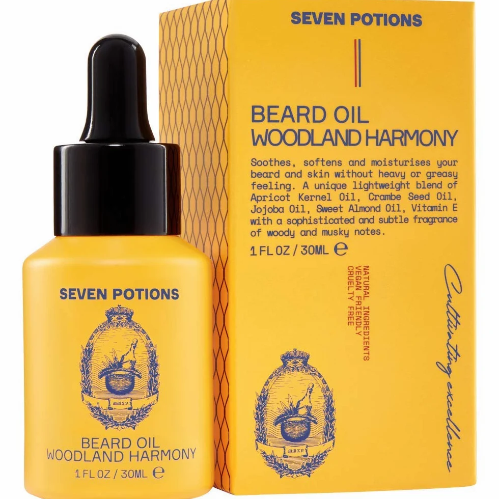 Seven Potions Olejek do brody premium z olejkiem jojoba, naturalny, wegański, zmiękczacz do brody