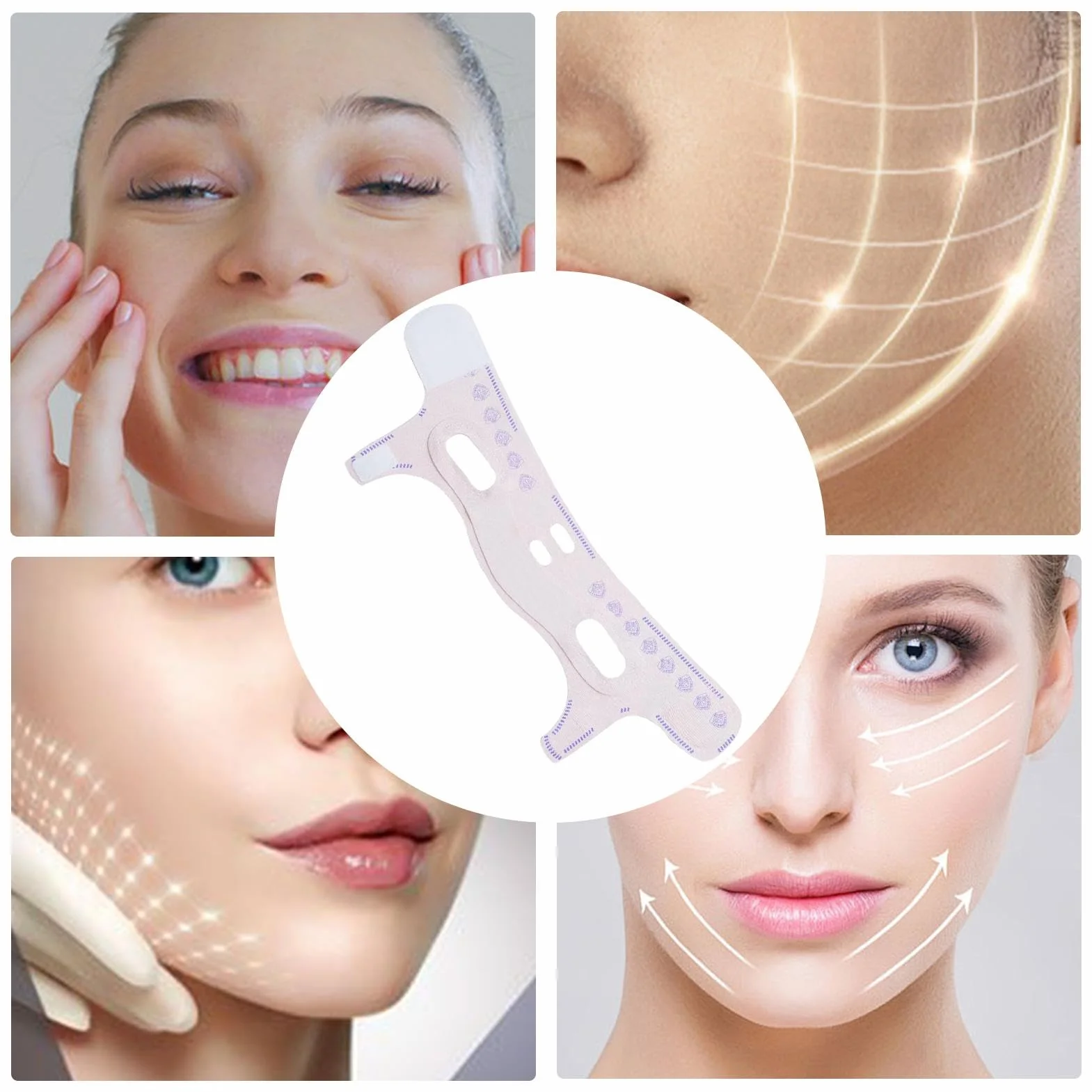 Face Lifting Strap, Adjustable Slimming Band, Comfortable V- Lift Belt, Seamless Skin-Friendly Face Lift Tape, Chin Reducer, Perfect For Tightening & Contouring
