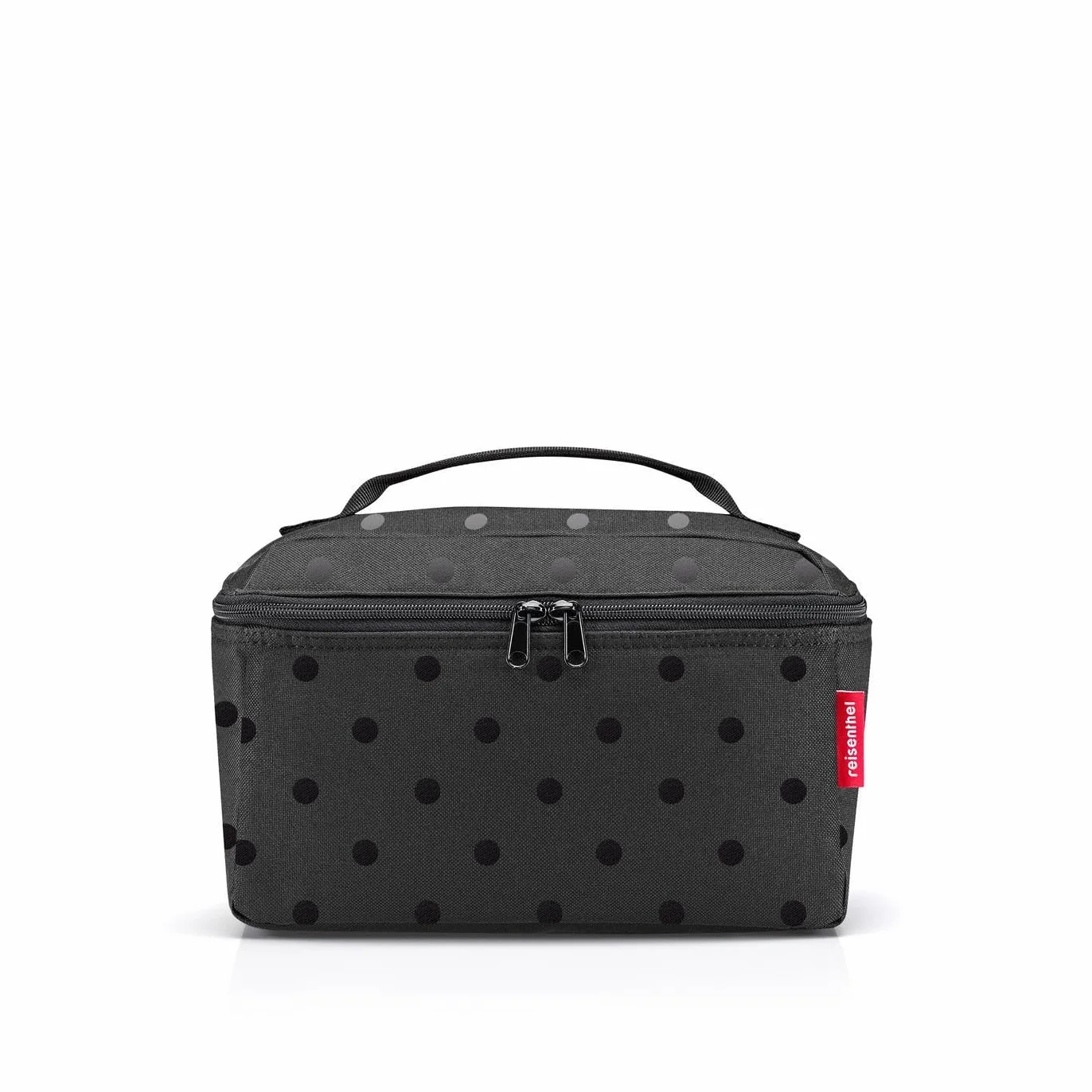 reisenthel beautycase - kwadratowa kosmetyczka, organizer bagażowy, kosmetyczka, Błyszczące kropki, czarne, Rozmiar uniwersalny, beautycase glossy dots black