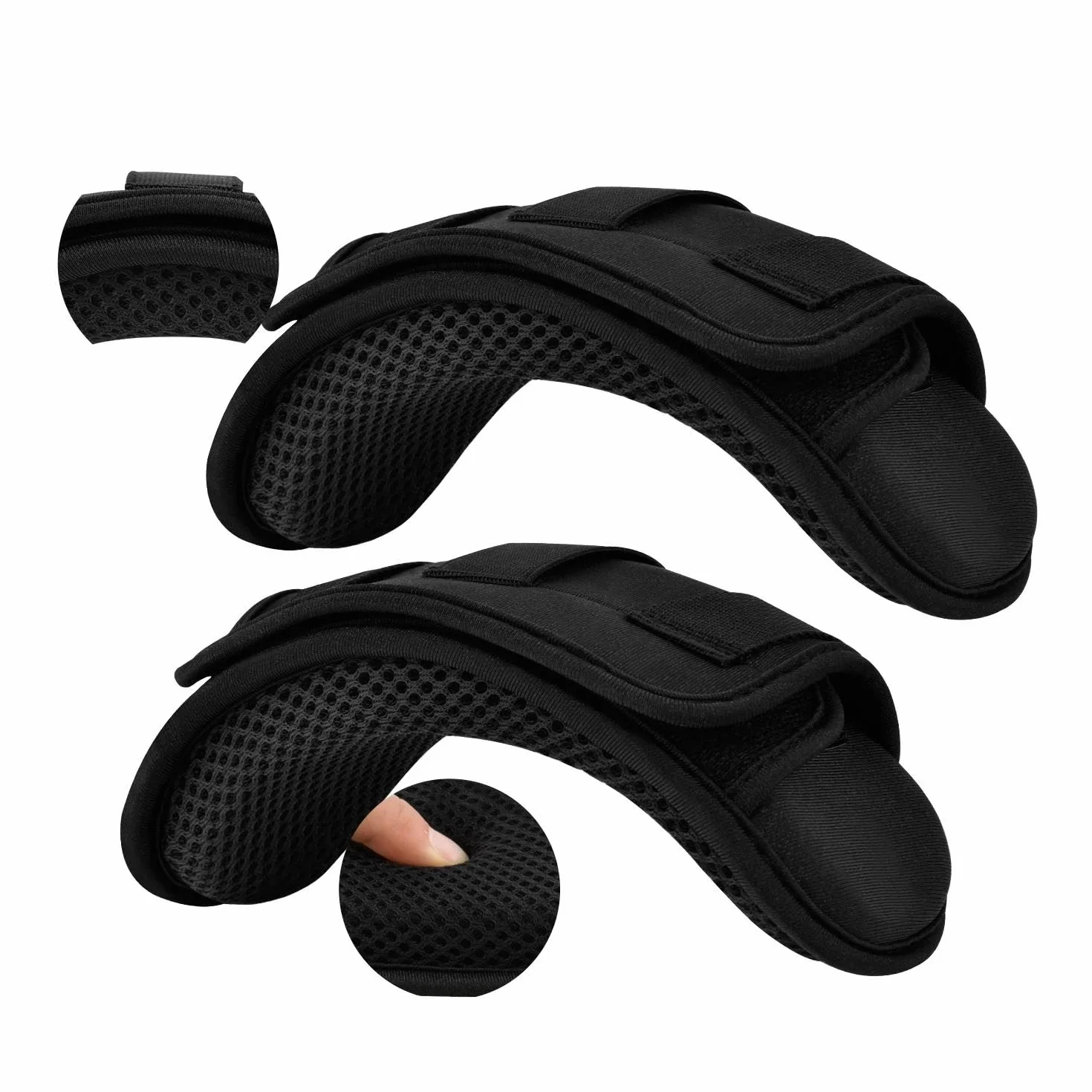 ZINZ 2-Pack Professioneller Taktischer Schulterpolster, Ultra-dick und Atmungsaktiver Schaumstoff für Westen-Schultergurte und Rucksäcke – Bequem und Langlebig,Schwarz