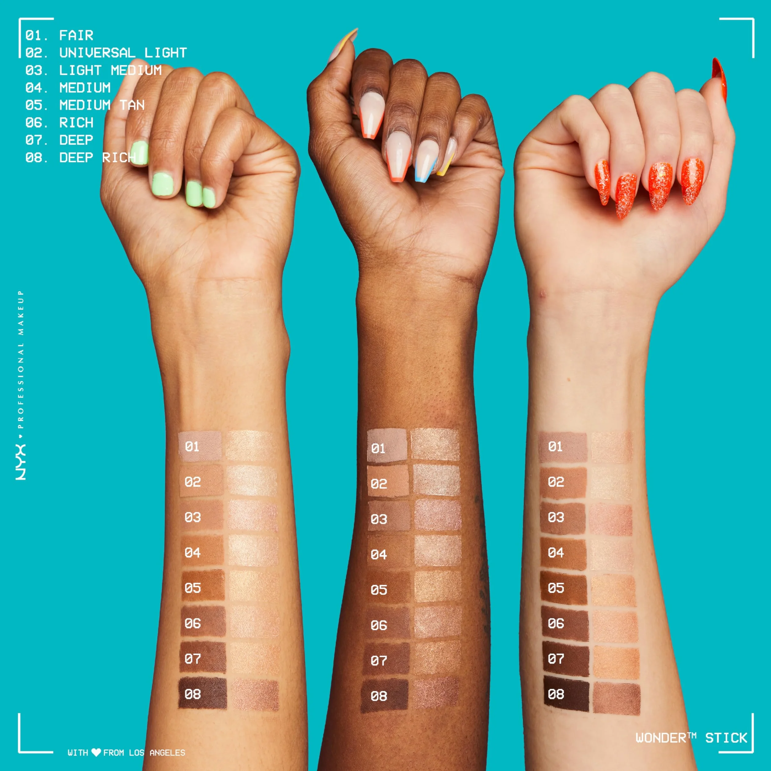 NYX Professional Makeup Podświetlacz i konturówka do konturowania z dwoma końcówkami, kształtuje i rozjaśnia, zmywalny i wegański, Wonder Stick, Fair