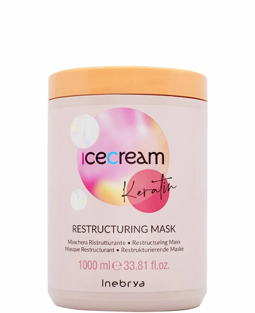 Inebrya Ice Cream Keratin Maska do Włosów 1 l