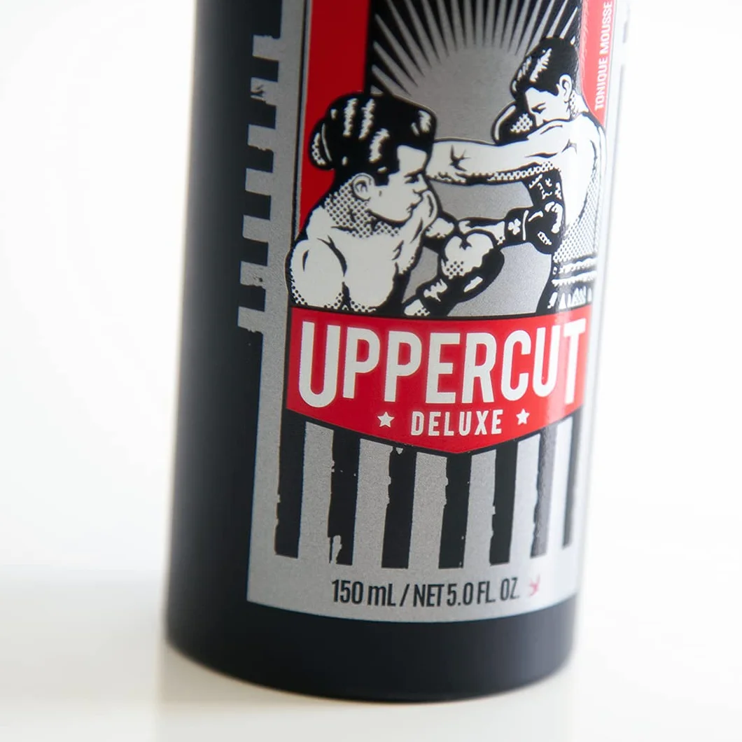 Uppercut Deluxe Foam Tonic, Light Hold and Light Shine Hair Mousse, Use as a Styling Product or Heat Protection, Suitable For All Hair Types 150g