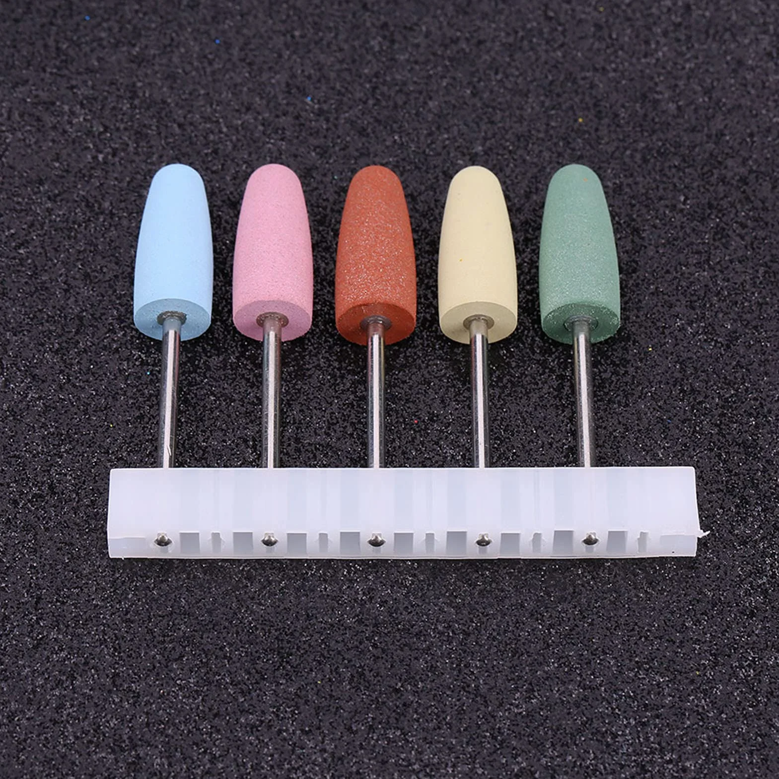 Wiertła Tokarka do Paznokci Polerowanie Skórek 5 szt. Nail Art Silikonowa Polerka Szlifierki do Paznokci Szlifierki do Paznokci Porady Wiertła Obrabiarki do Manicure Wygładzanie