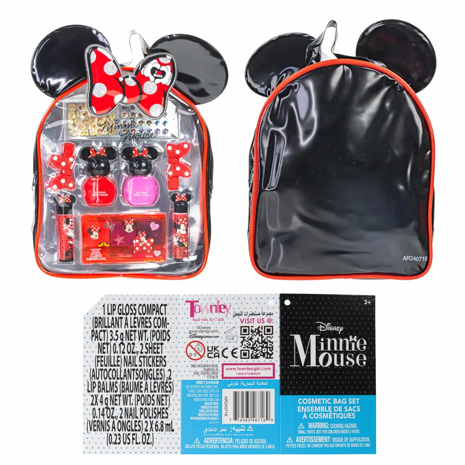 Minnie Mouse Plecak z Makijażem Dla Dzieci Zestaw Urody Prezent