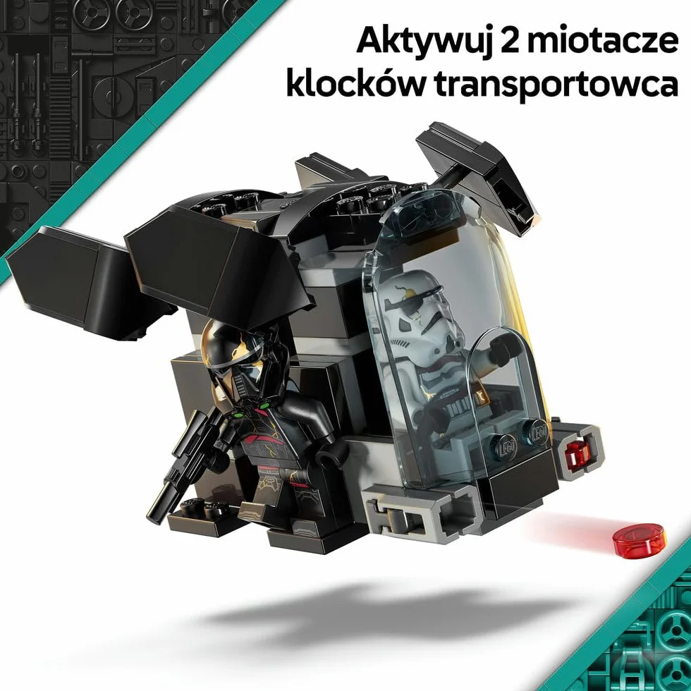 LEGO Star Wars Szturmowiec Śmierci i nocny szturmowiec — zestaw bitewny, zabawka konstrukcyjna dla dziecka do kolekcji, transportowiec i 4 postacie, prezent dla 6-latka, chłopca i dziewczynki 75412