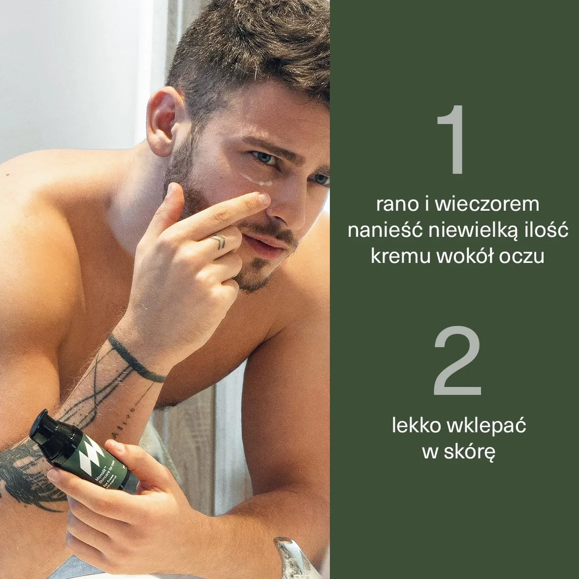 Monolit Krem pod Oczy z Olejkiem Arganowym dla Mężczyzn, Przeciwzmarszczkowy, Nawilżający, 30ml