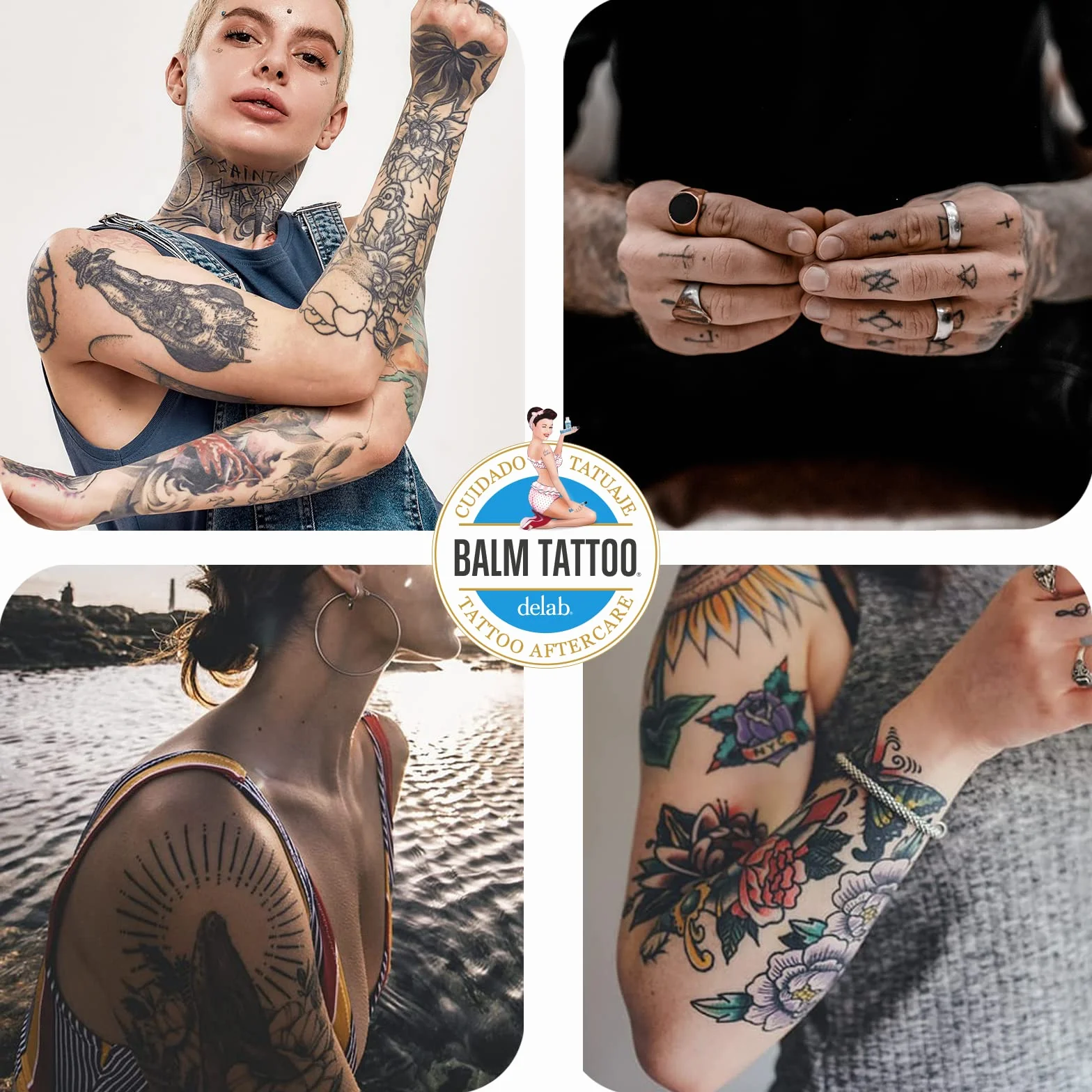 Balm Tattoo Oryginalny krem do tatuażu 100 g - Linia szybkiego wchłaniania Aftercare - Ułatwia gojenie się tatuażu i gojenie się tatuażu - Wspomaga wyraźne rezultaty