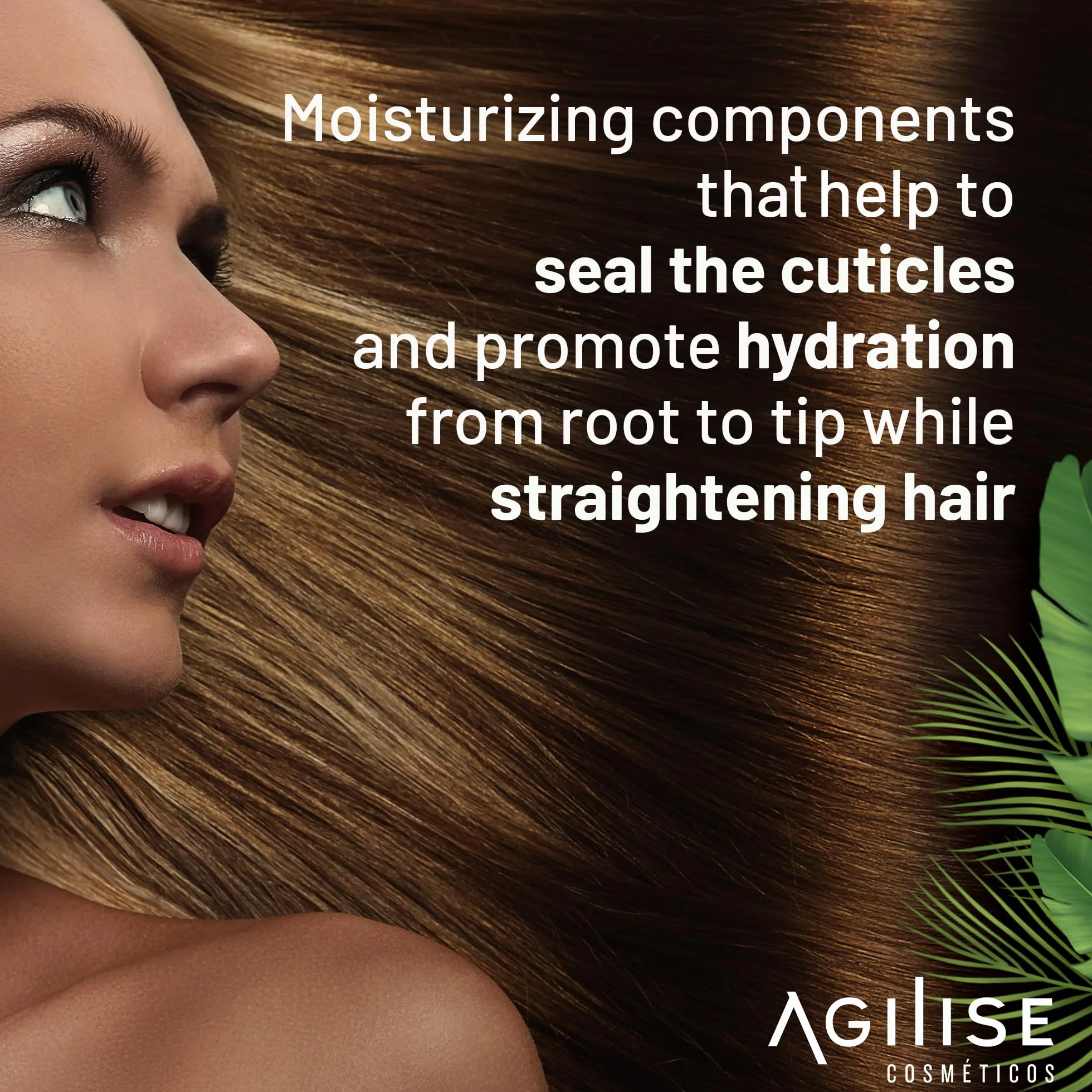 Agilise | Unika Green Gel Hair Prostowanie | Anti-Frizz For Thin, Wavy And Thick Hair | 1000 ml
