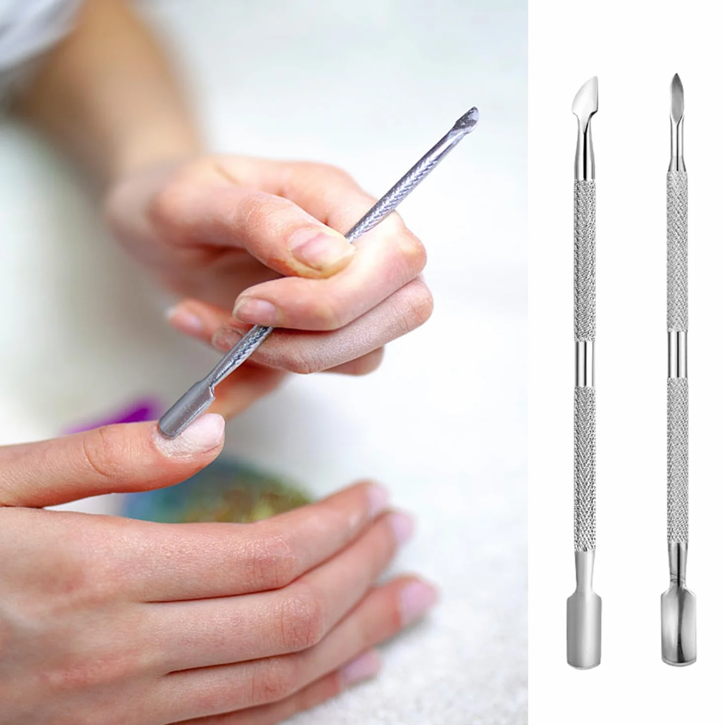Zestaw 3 części do usuwania zrogowaciałej warstwy podczas manicure, profesjonalne narzędzie ze stali nierdzewnej do usuwania zrogowaciałej skóry, profesjonalne nożyczki do paznokci