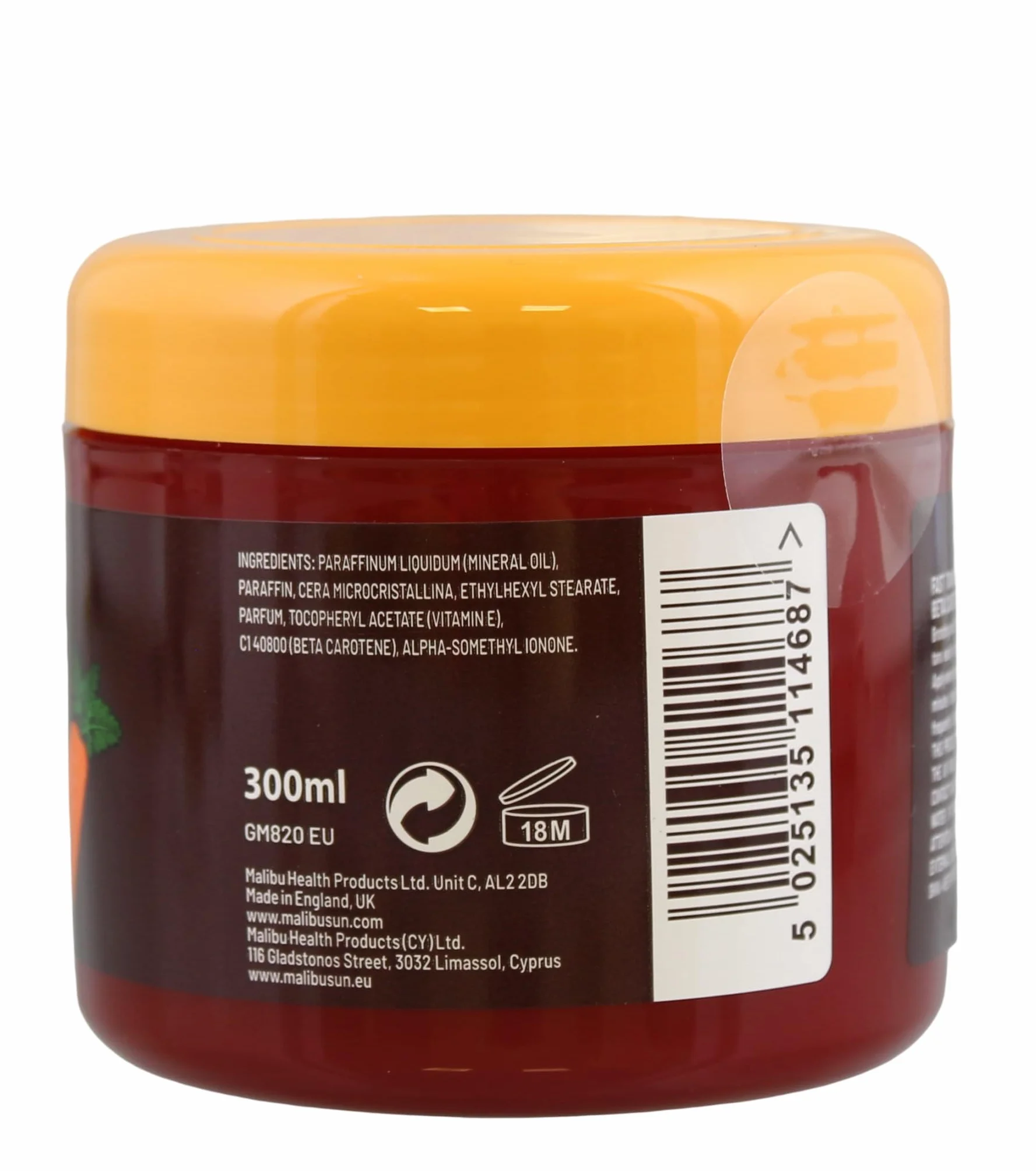 Malibu Fast Tanning masło do ciała z beta-karotenem, wodoodporne, do opalania się, 300 ml
