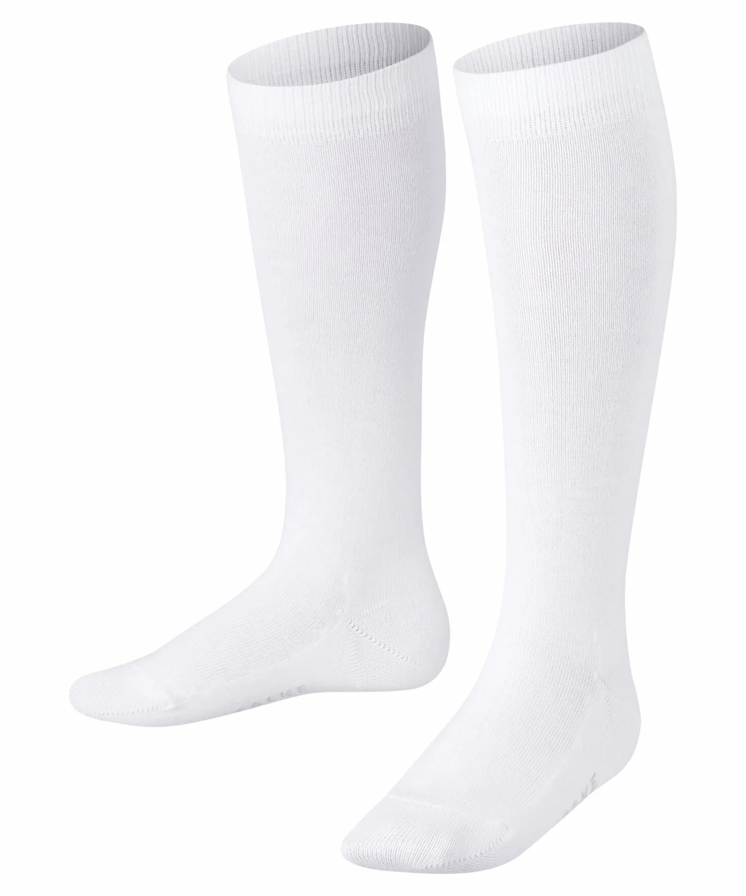 FALKE Uniseks - dzieci Podkolanówki Family K Kh bio bawełna długie jednokolorowe 1 Para, Biały White 2000, 31-34